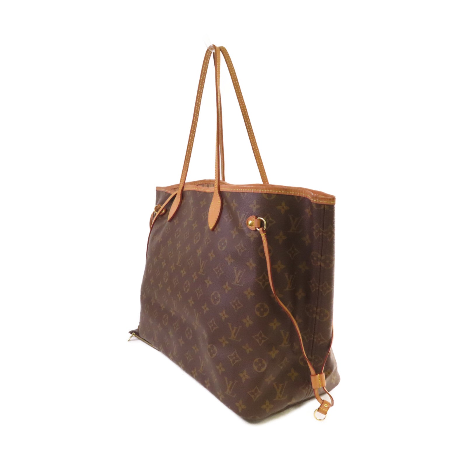LOUIS VUITTON Monogram Neverfull GM Tote Bag金扣肩背袋啡色