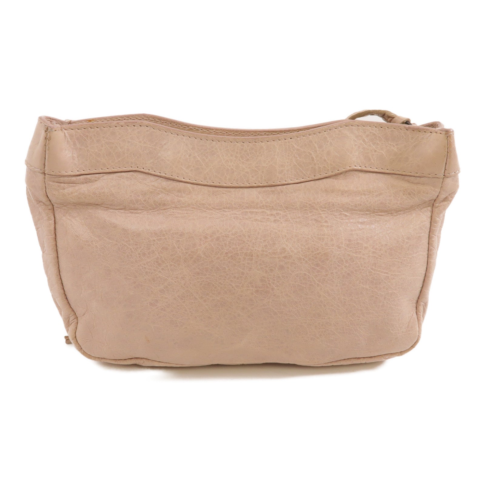 BALENCIAGA 皮革Clutch Bag金扣手拿包粉紅色