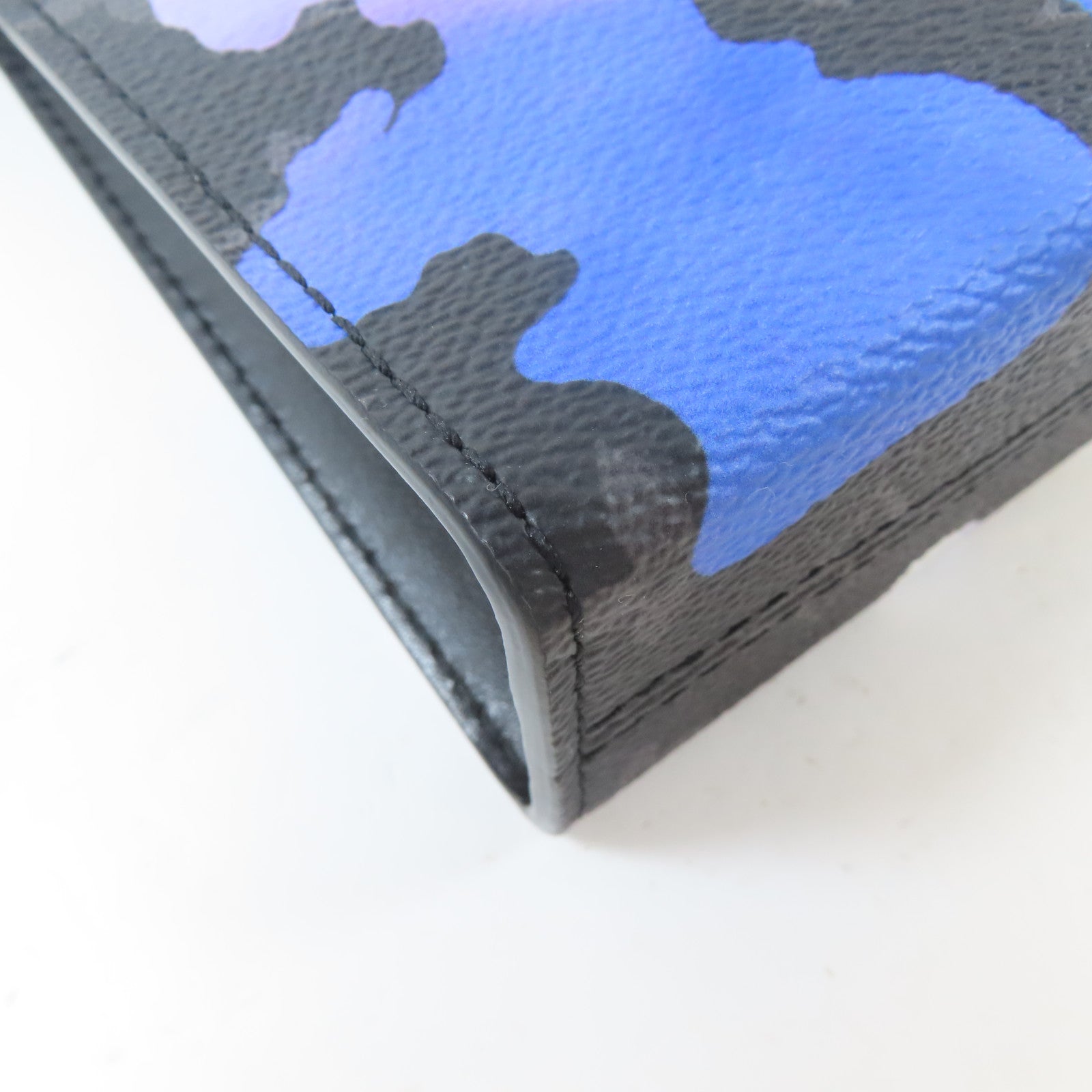 LOUIS VUITTON Monogram Eclipse Pochette To Go銀扣肩背袋黑色
