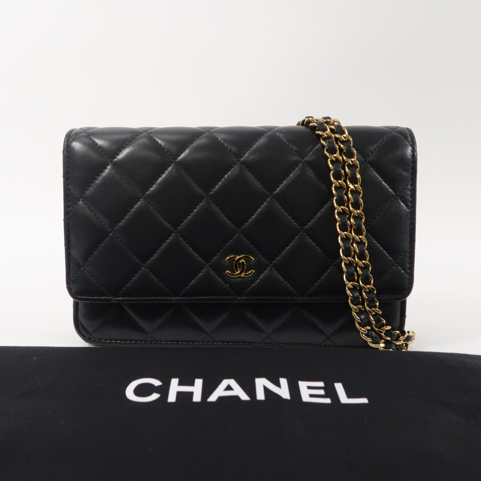 CHANEL 羊皮皮革WOC Wallet On Chain鏈帶肩背袋