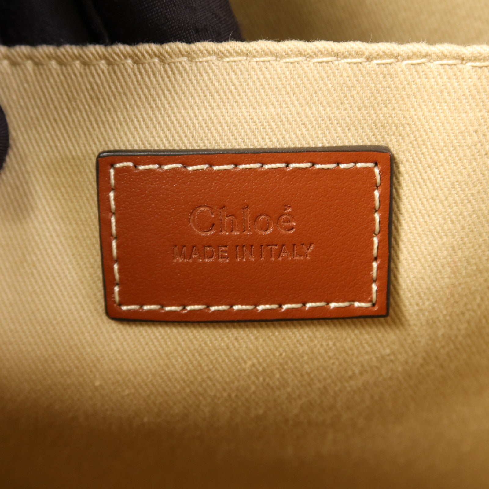 Chloe 帆布/牛皮皮革Woody Tote Bag手挽袋
