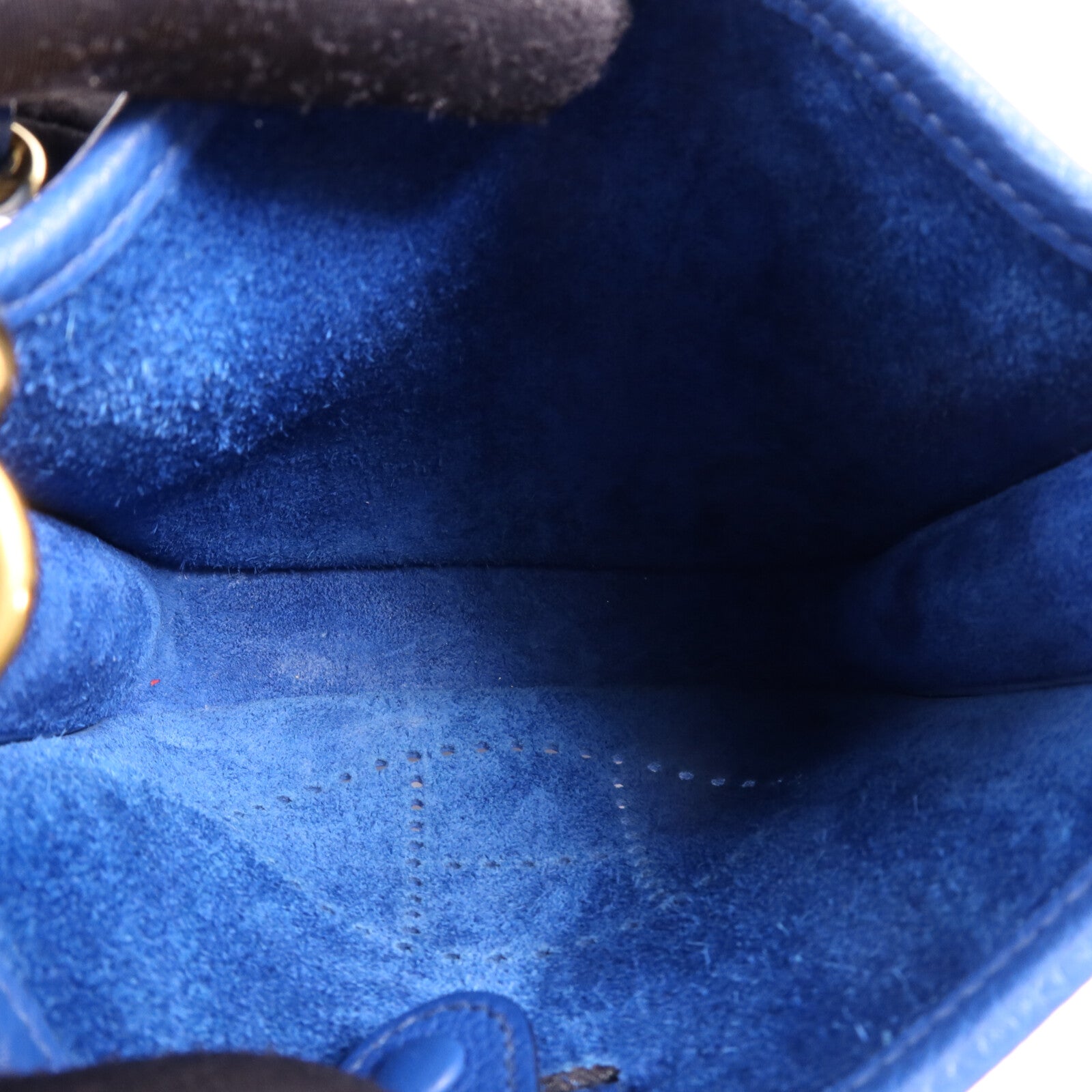 HERMES Clemence皮革Evelyne TPM金扣肩背袋Deep Blue