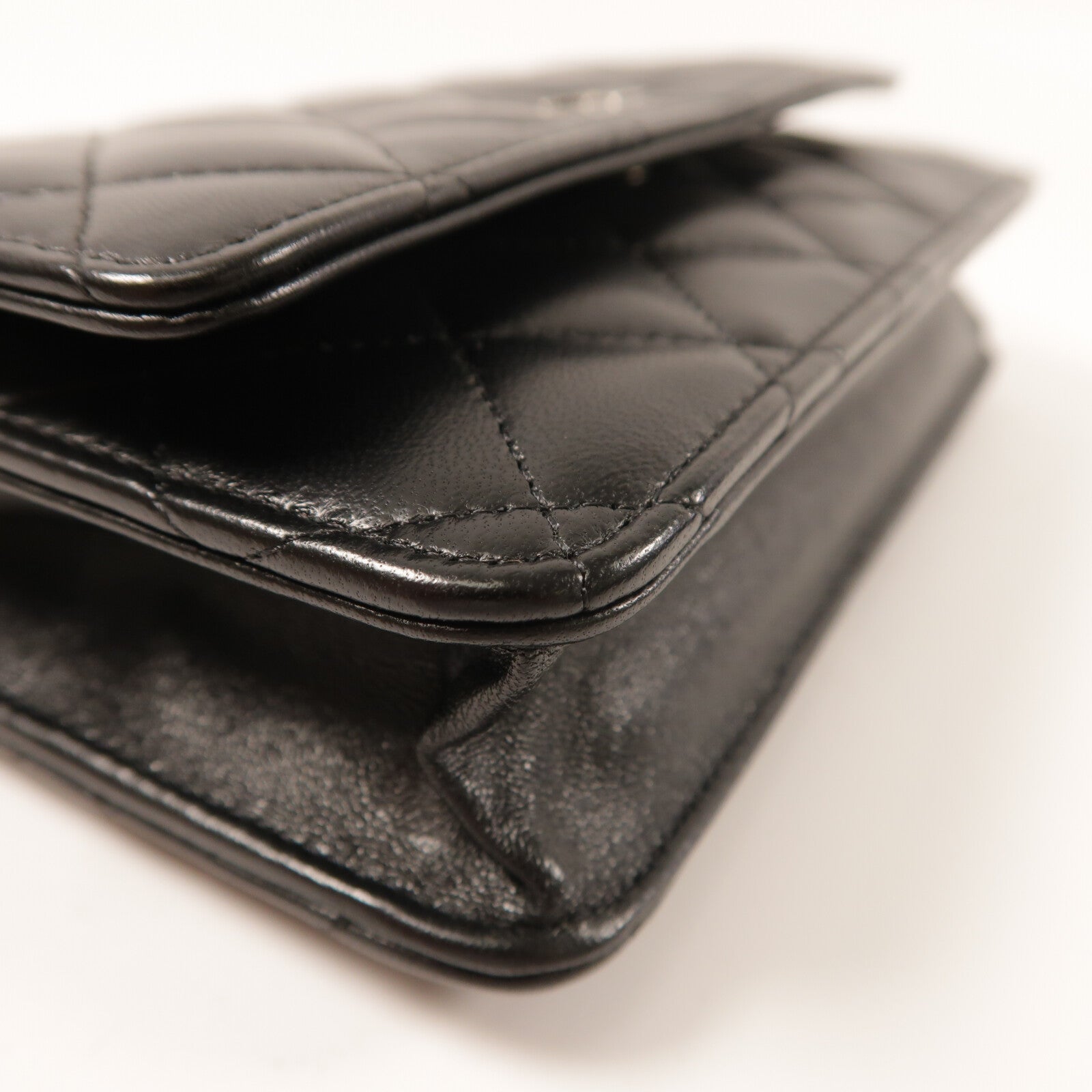 CHANEL 羊皮皮革WOC Wallet On Chain銀扣鏈帶肩背袋