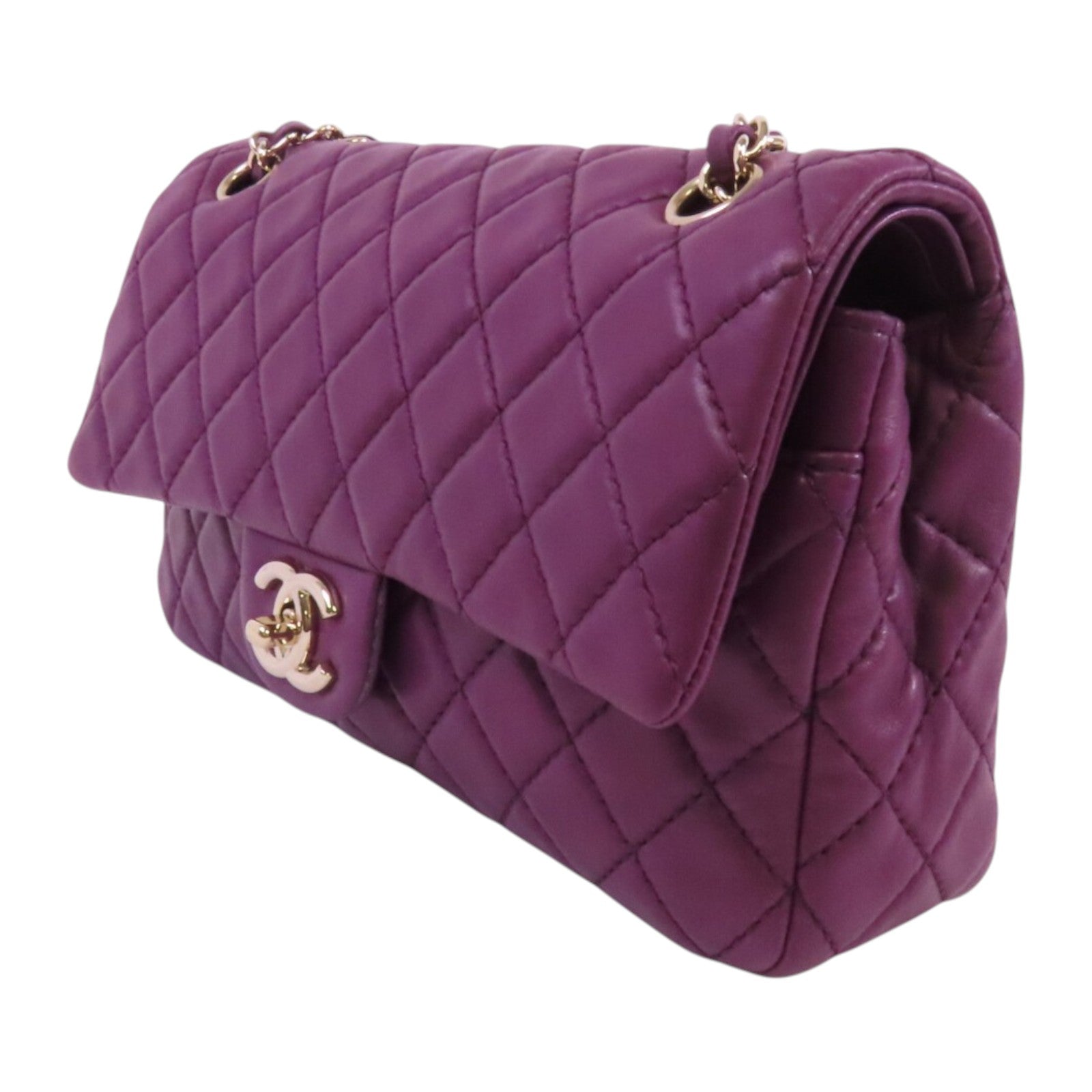 CHANEL 羊皮皮革Classic 25金扣鏈帶肩背袋