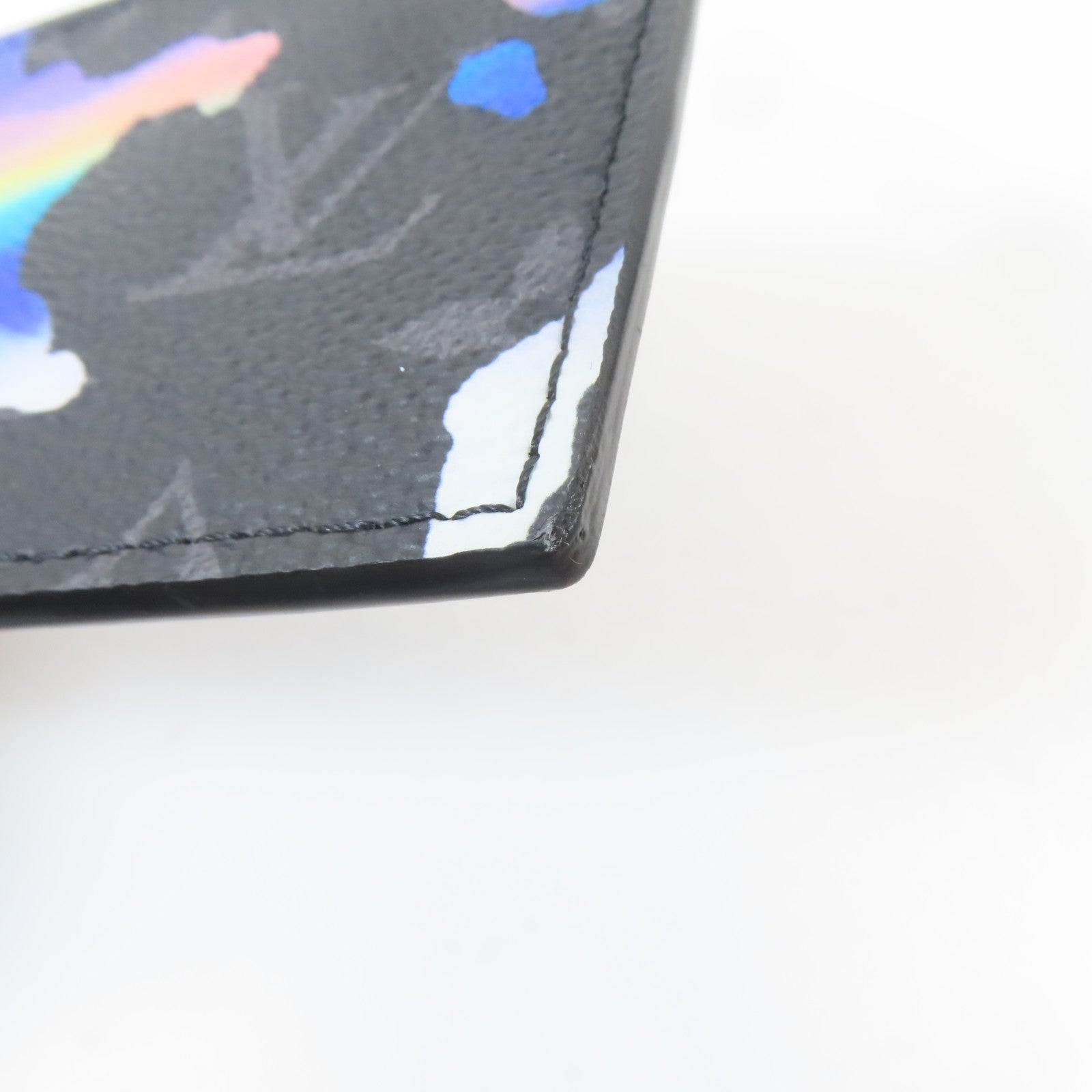 LOUIS VUITTON Monogram Eclipse Pochette To Go銀扣肩背袋黑色