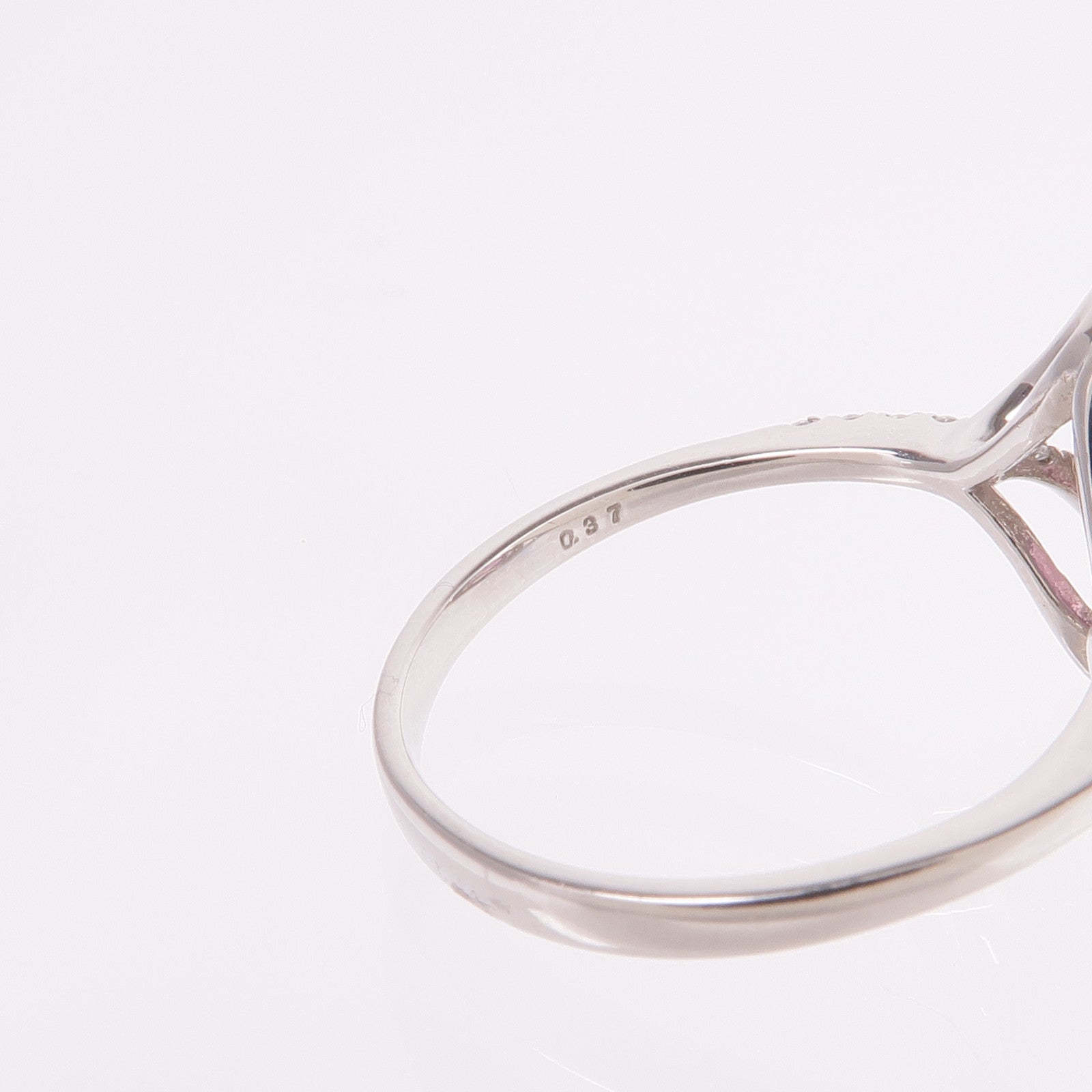 JEWELRY PT900鉑金Pink Sapphire Diamond Ring粉紅藍寶石/鑽石戒指US#6.75