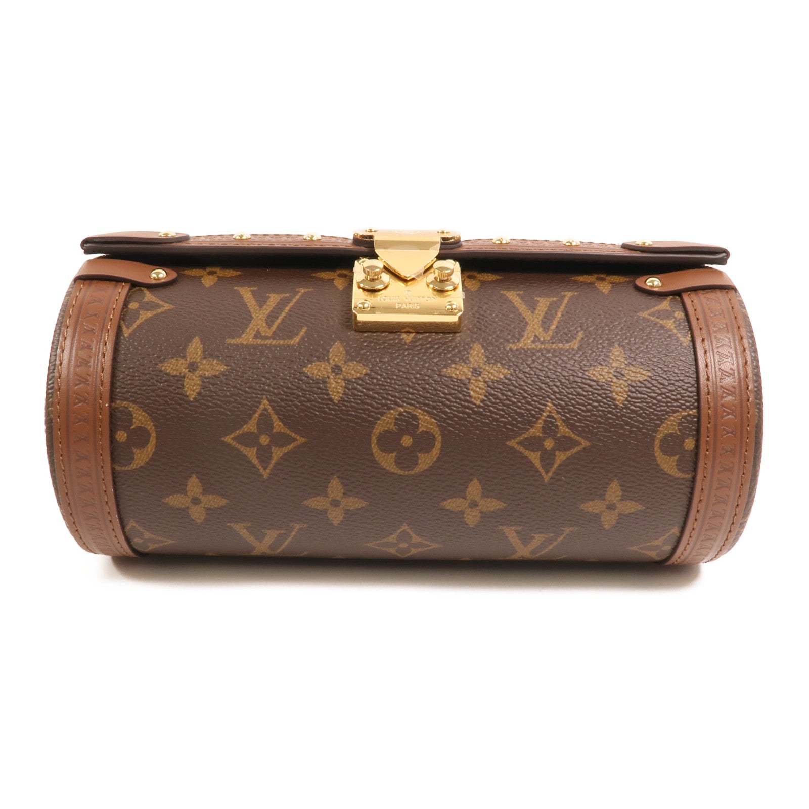 LOUIS VUITTON Monogram Papillon Trunk金扣手挽肩背兩用袋棕色