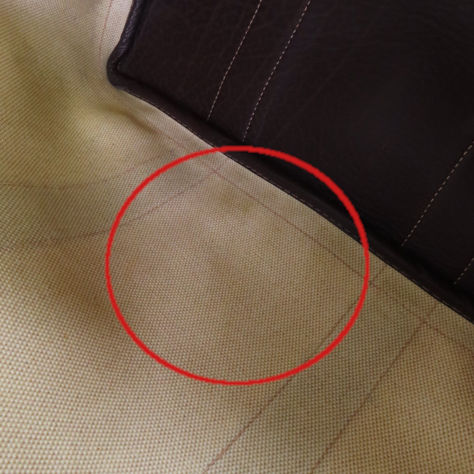 HERMES Toile H帆布Garden Party PM銀扣手挽袋杏色/啡色