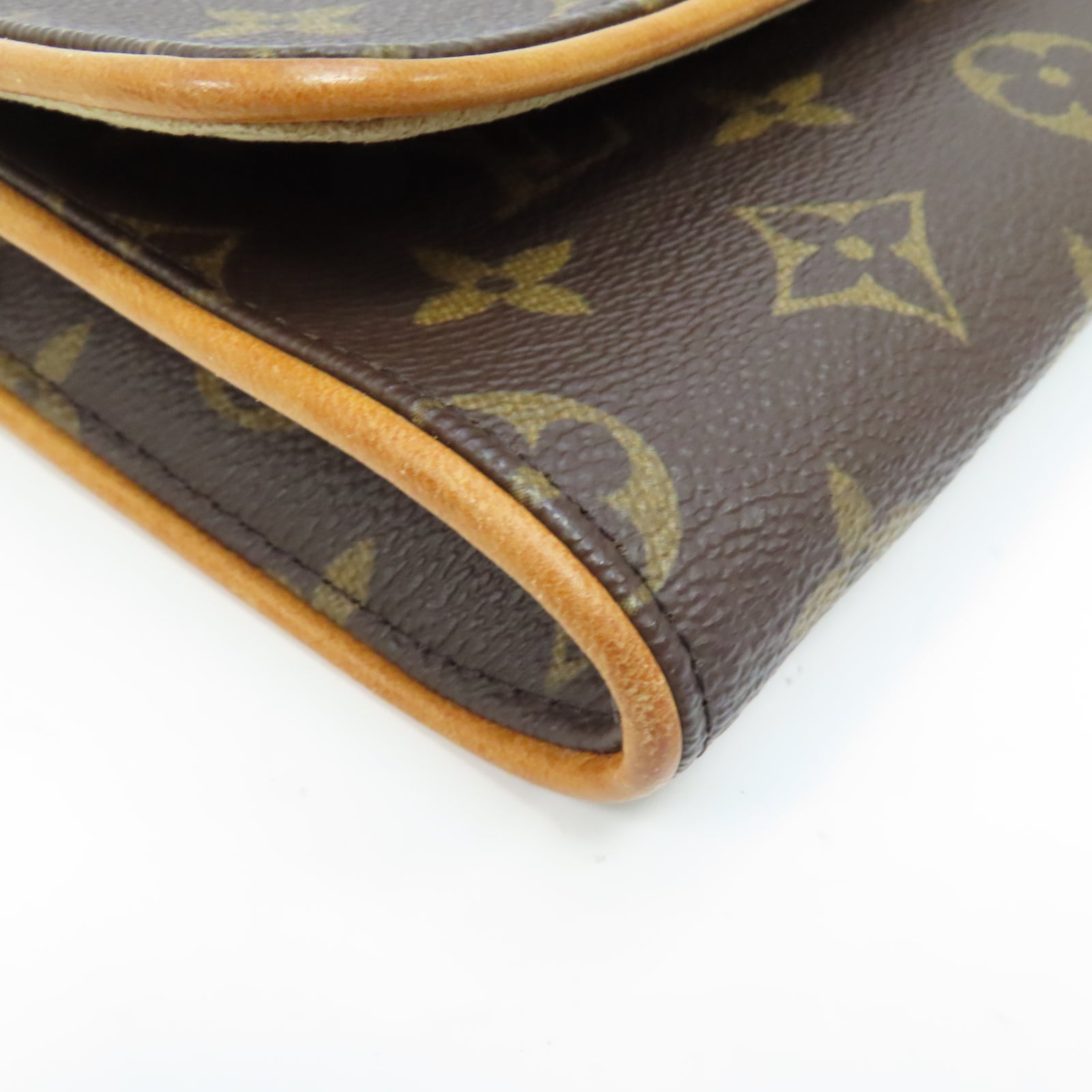 LOUIS VUITTON 【激減優惠】Monogram Pochette Twin GM金扣肩背袋啡色