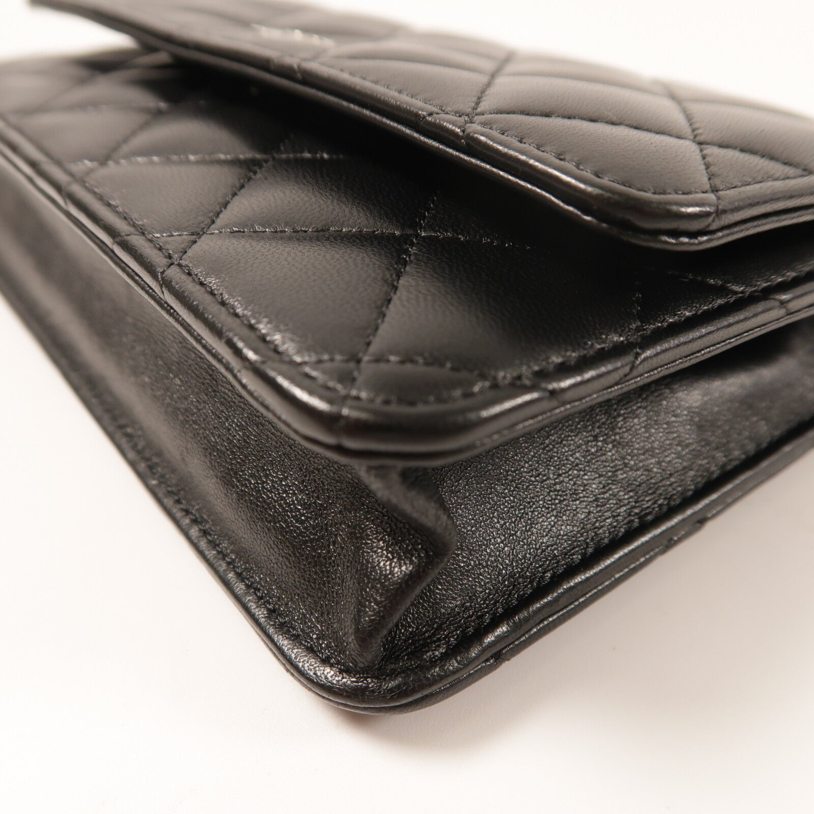 CHANEL 羊皮皮革WOC Wallet On Chain銀扣鏈帶肩背袋