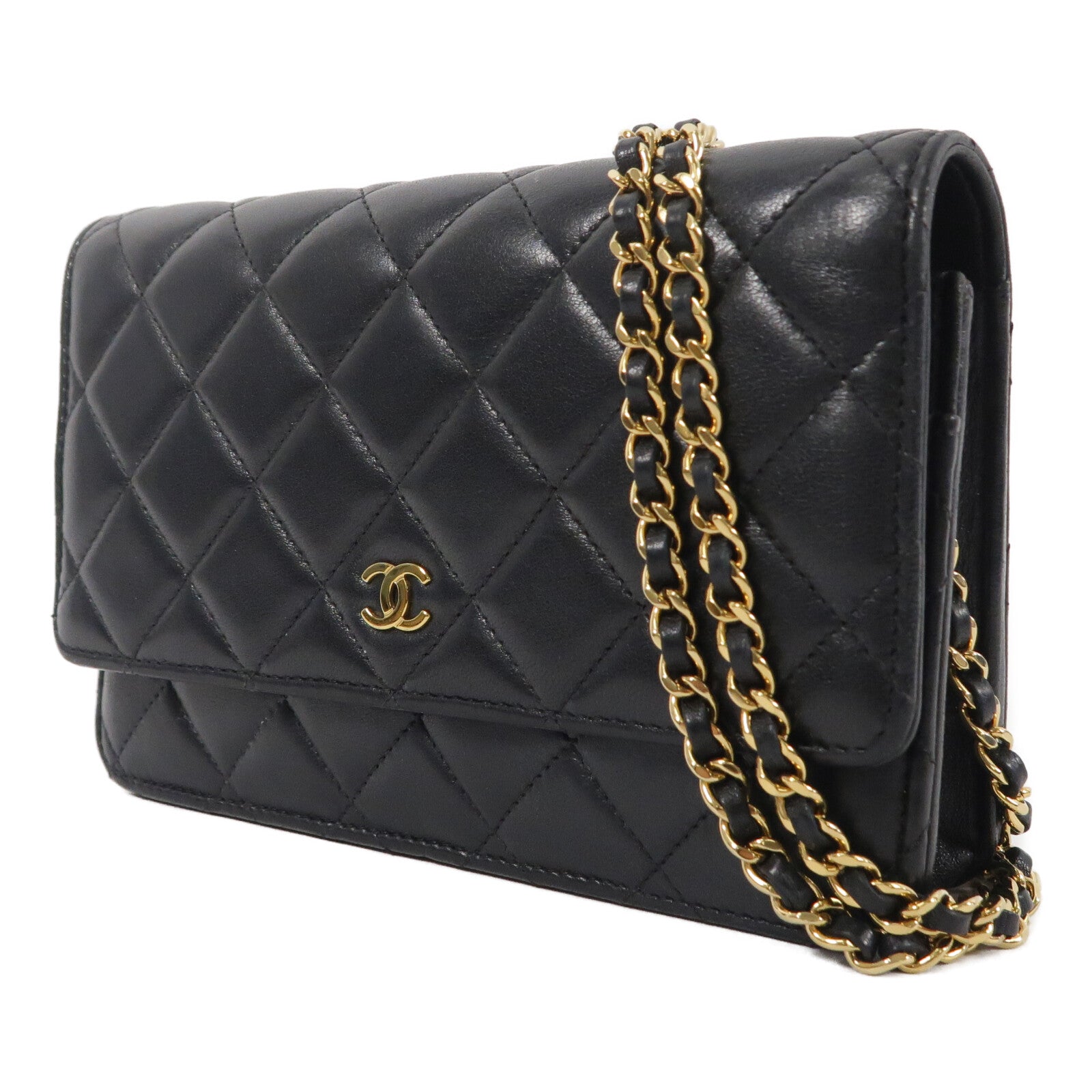 CHANEL 羊皮皮革WOC Wallet On Chain鏈帶肩背袋