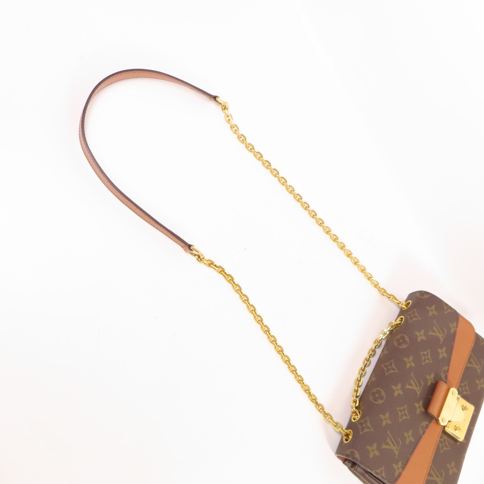 LOUIS VUITTON LV GHW Marceau Chain Shoulder Bag M46127 Monogram Brown