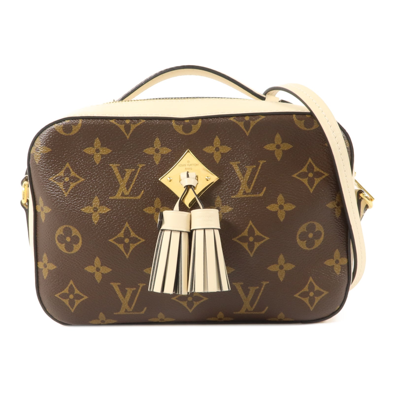 LOUIS VUITTON Monogram Saintonge金扣手挽肩背兩用袋