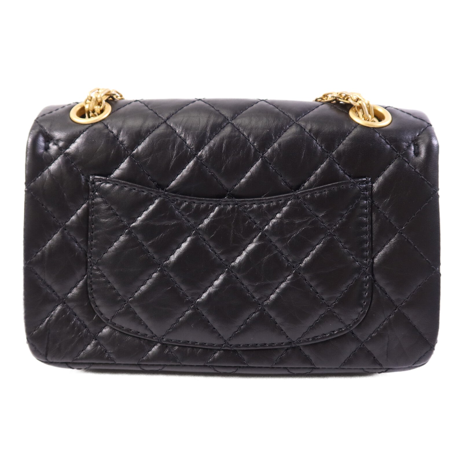 CHANEL 牛皮皮革Mini 2.55金扣鏈帶肩背袋