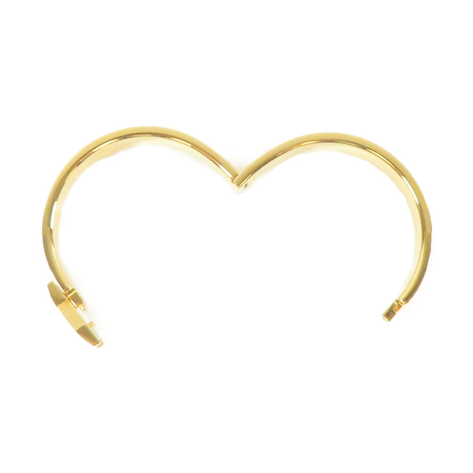 HERMES 金屬Clic H Bracelet手鐲白色/金色#16cm