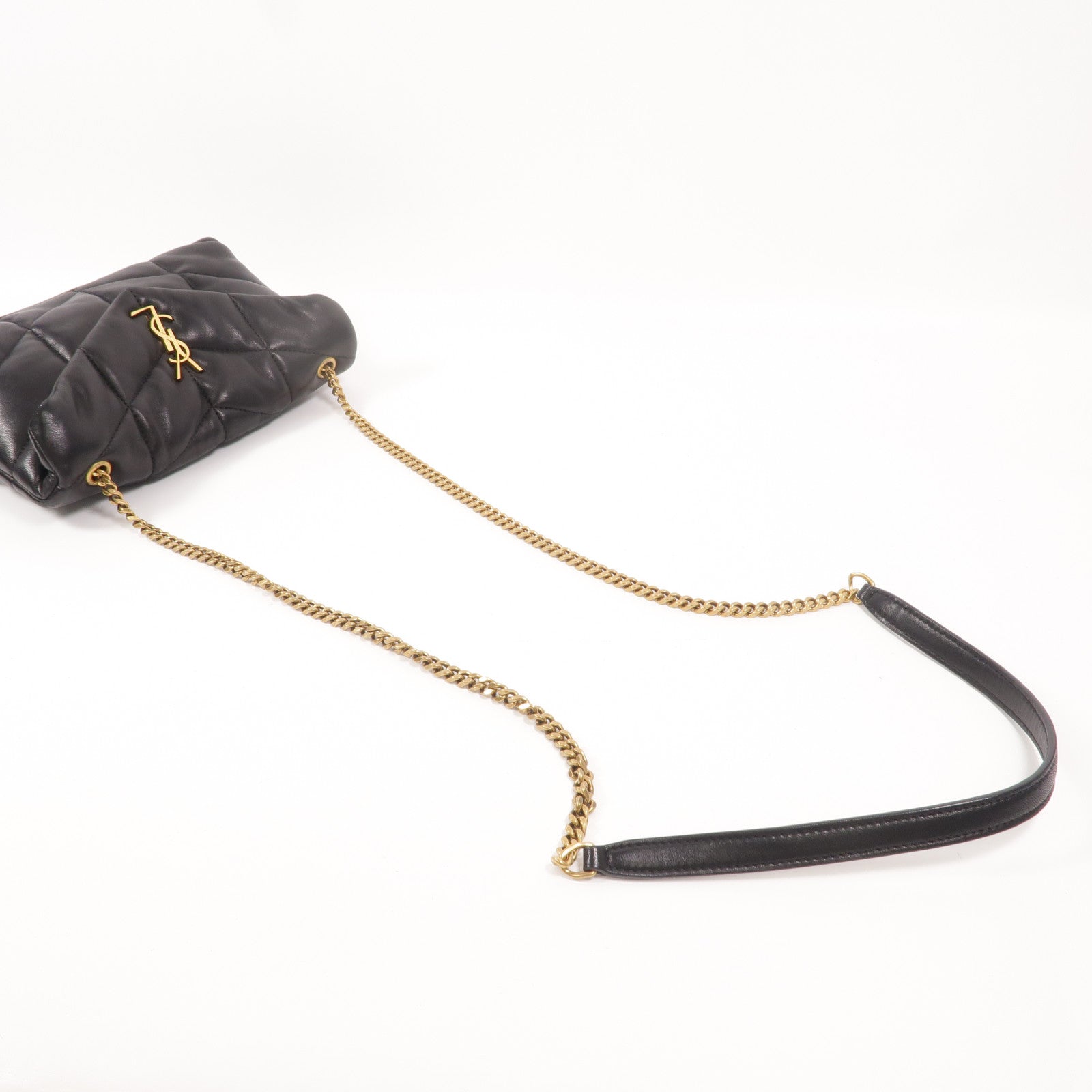 YVES SAINT LAURENT 羊皮皮革Puffer Toy鏈帶肩背袋