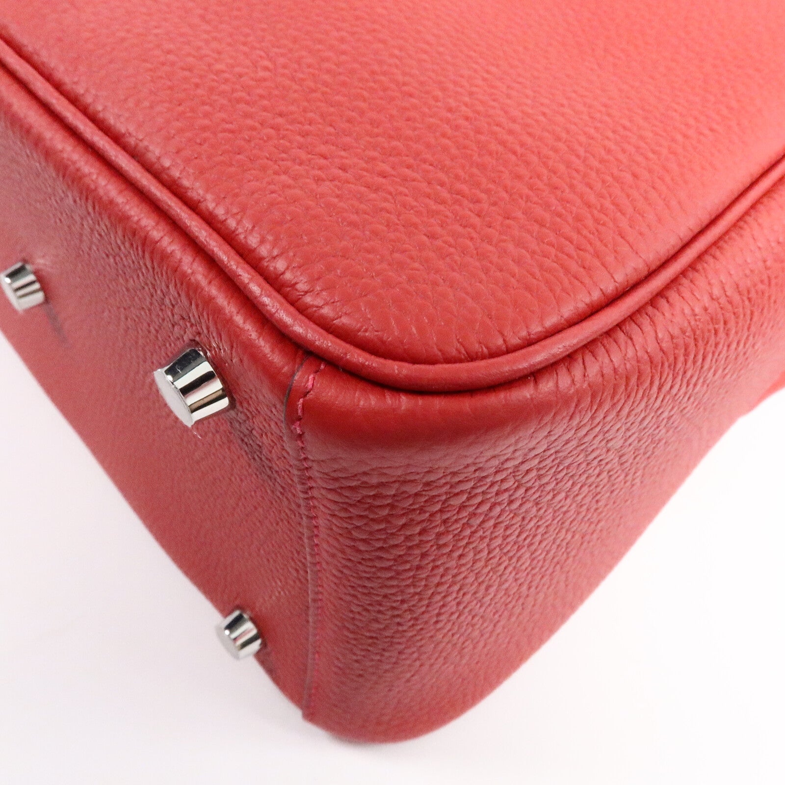 HERMES Clemence皮革Lindy 26手挽肩背兩用袋Rouge Casaque