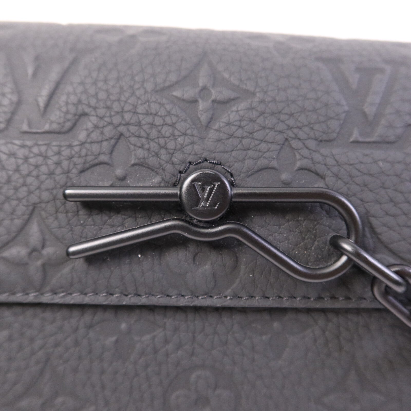 LOUIS VUITTON Monogram Taurillon Steamer Wearable Wallet扣肩背袋