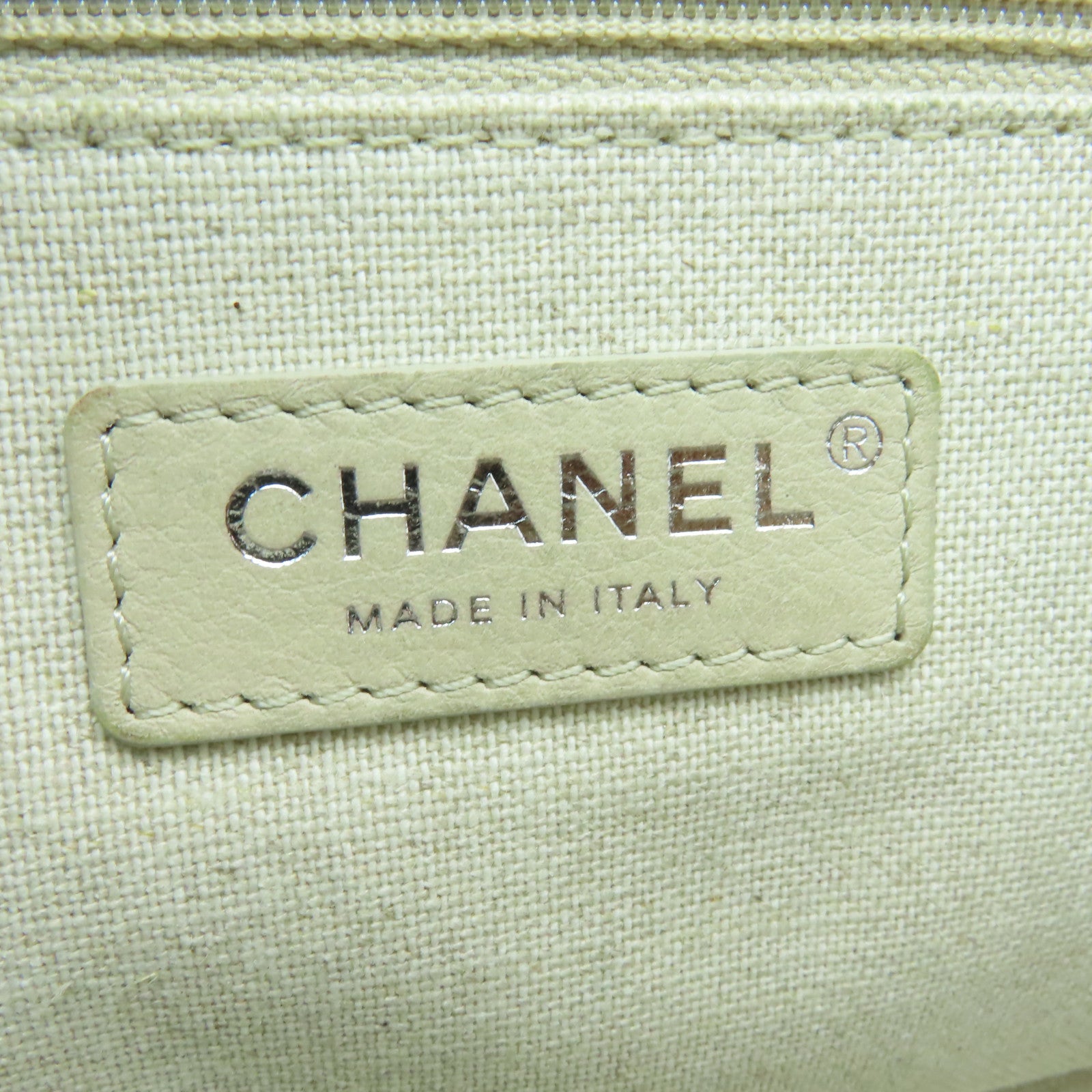 CHANEL **【清倉大減價】帆布Deauville Bowling銀扣手挽肩背兩用袋