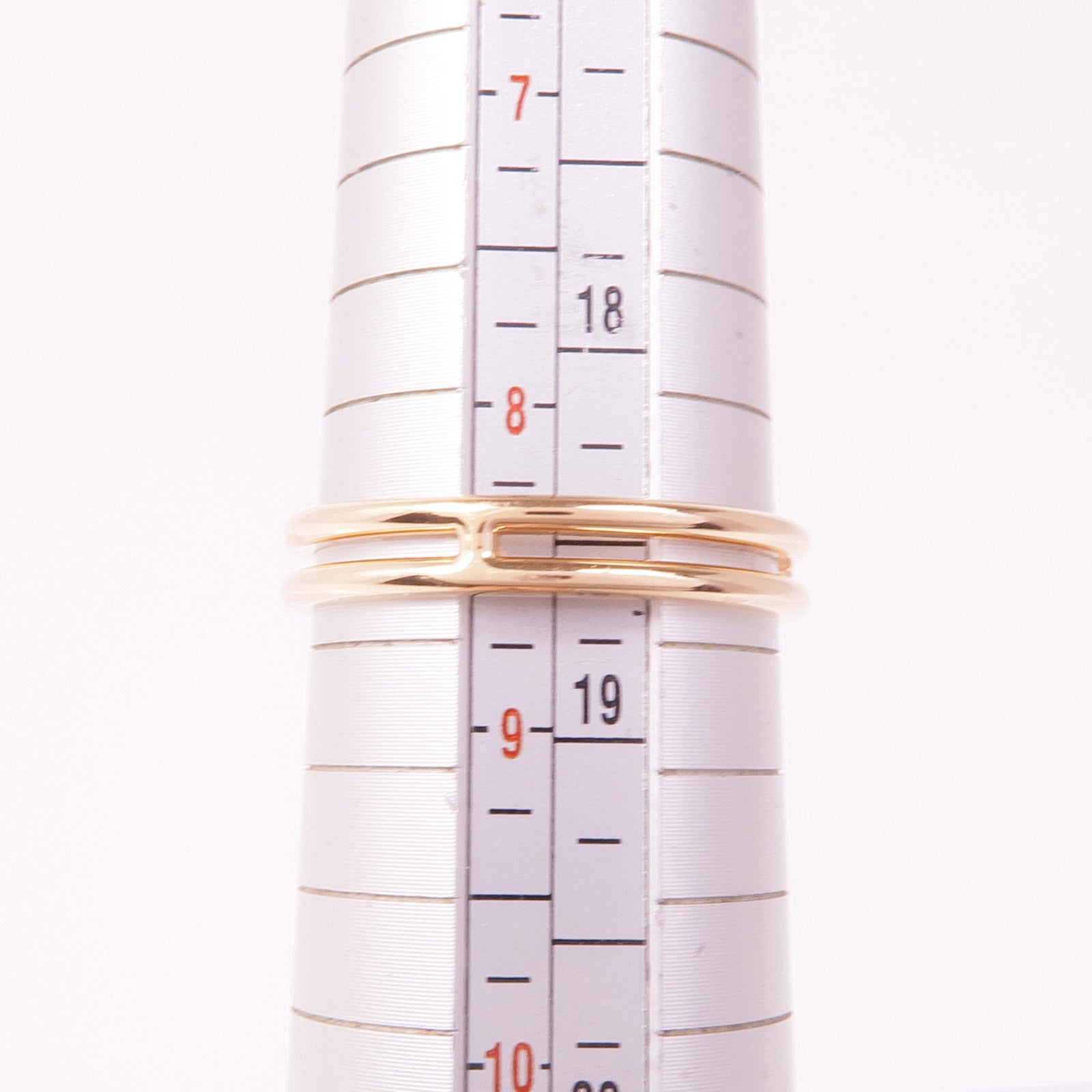 HERMES 18K玫瑰金Ariane Wedding Band戒指Hermes#58/US#8.25