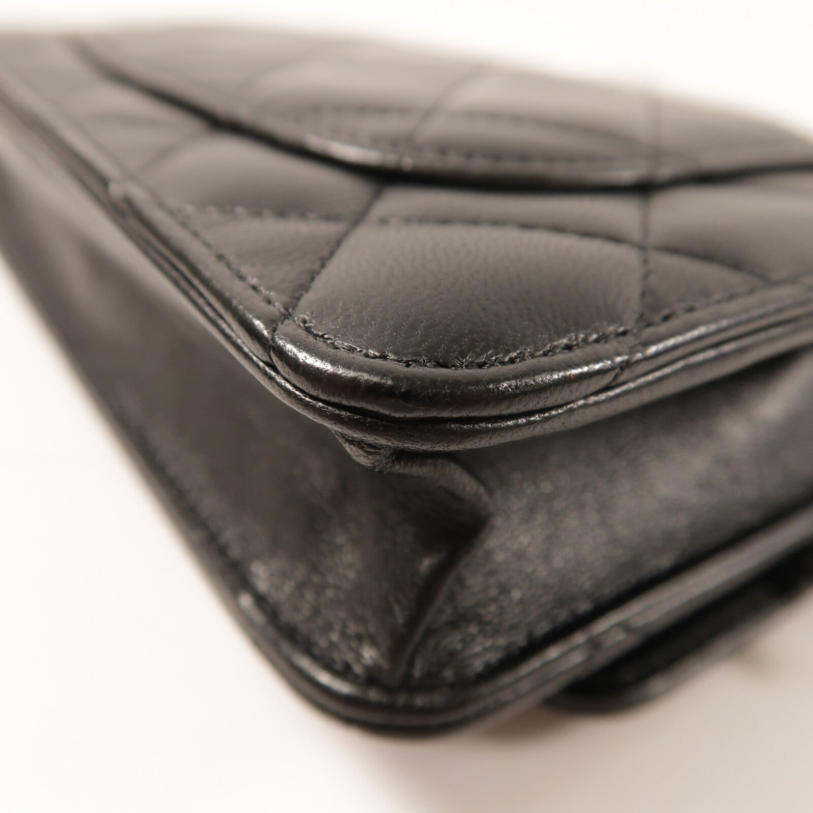 CHANEL 羊皮皮革WOC Wallet On Chain銀扣鏈帶肩背袋