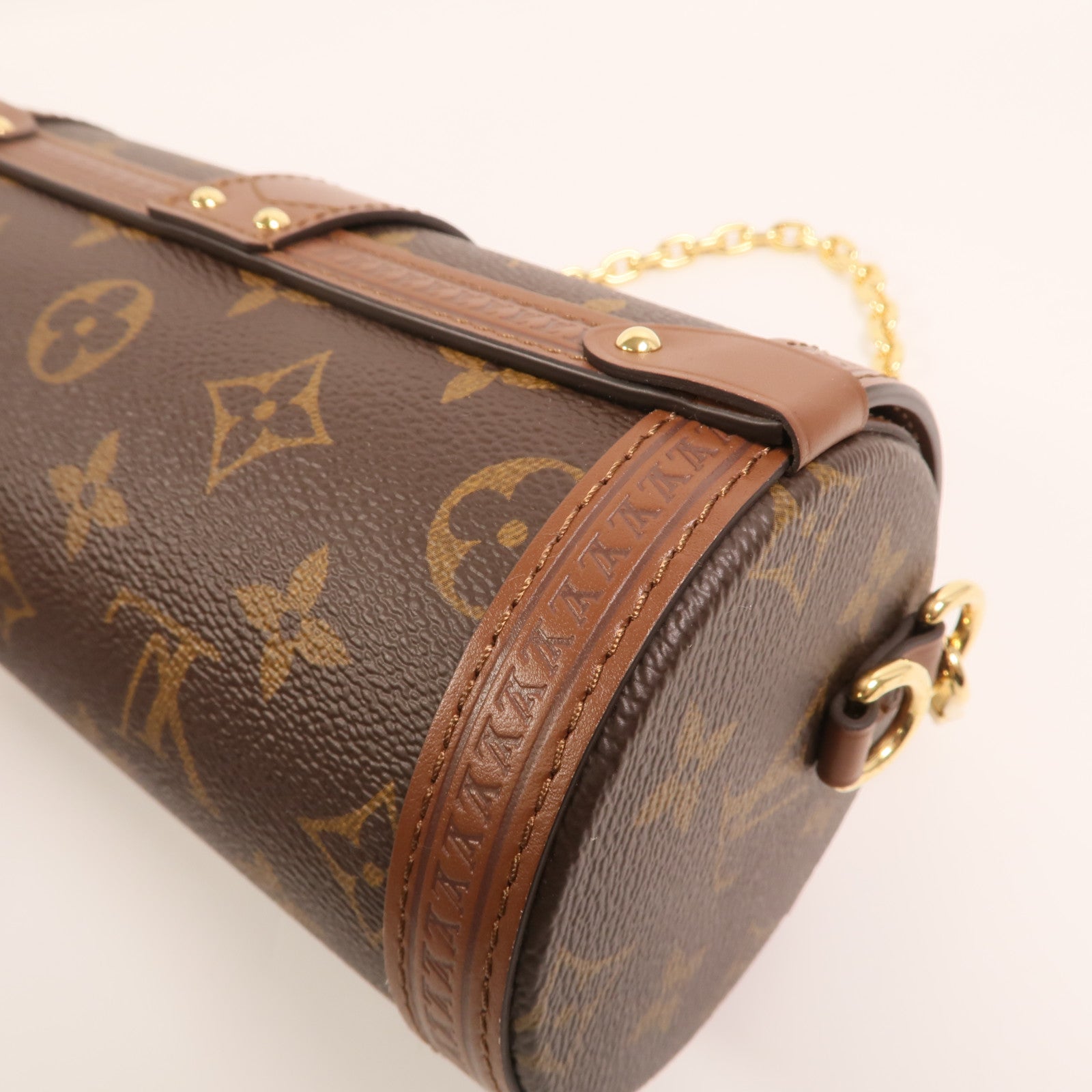 LOUIS VUITTON Monogram Papillon Trunk金扣手挽肩背兩用袋棕色