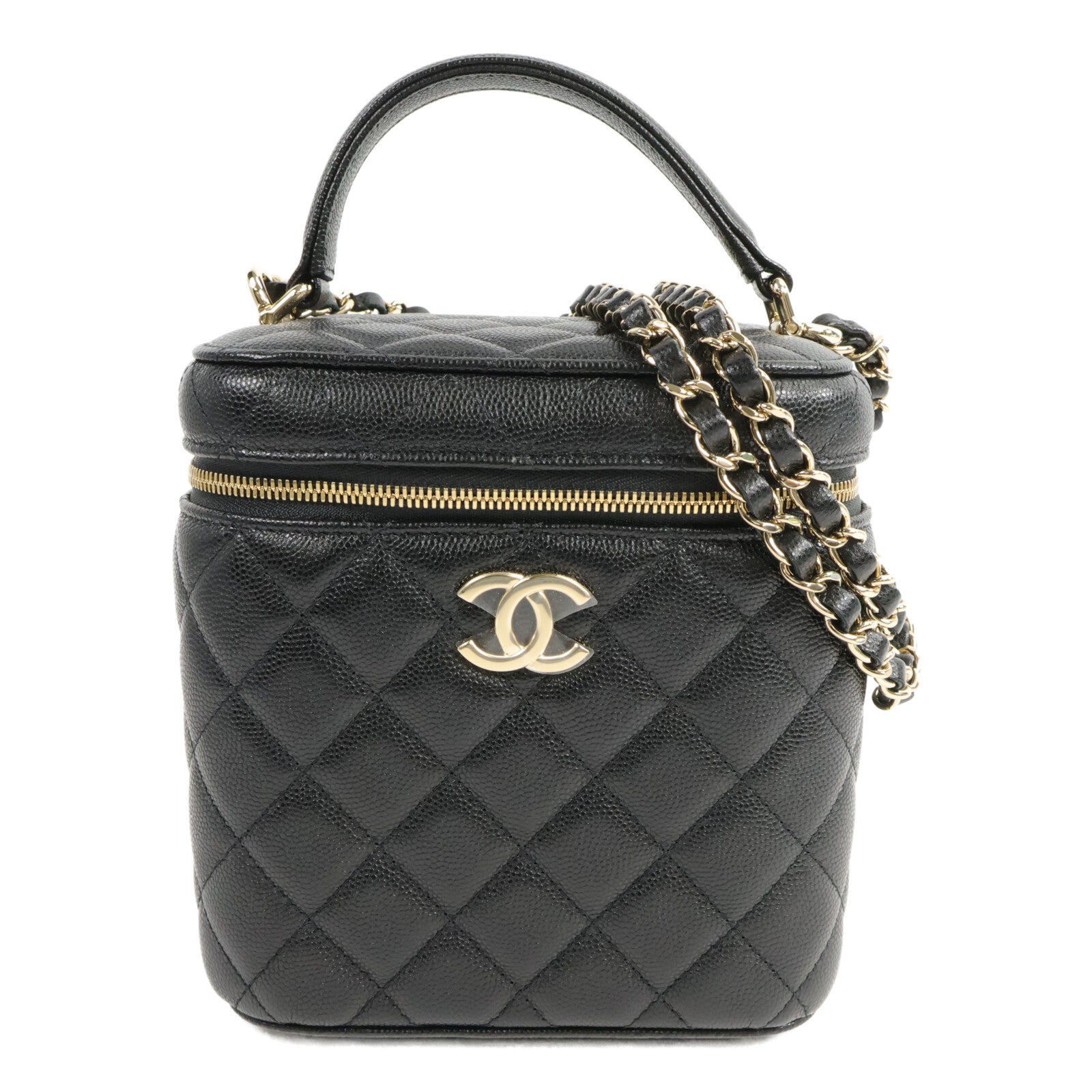 CHANEL 牛皮皮革Vanity Case手挽肩背兩用袋