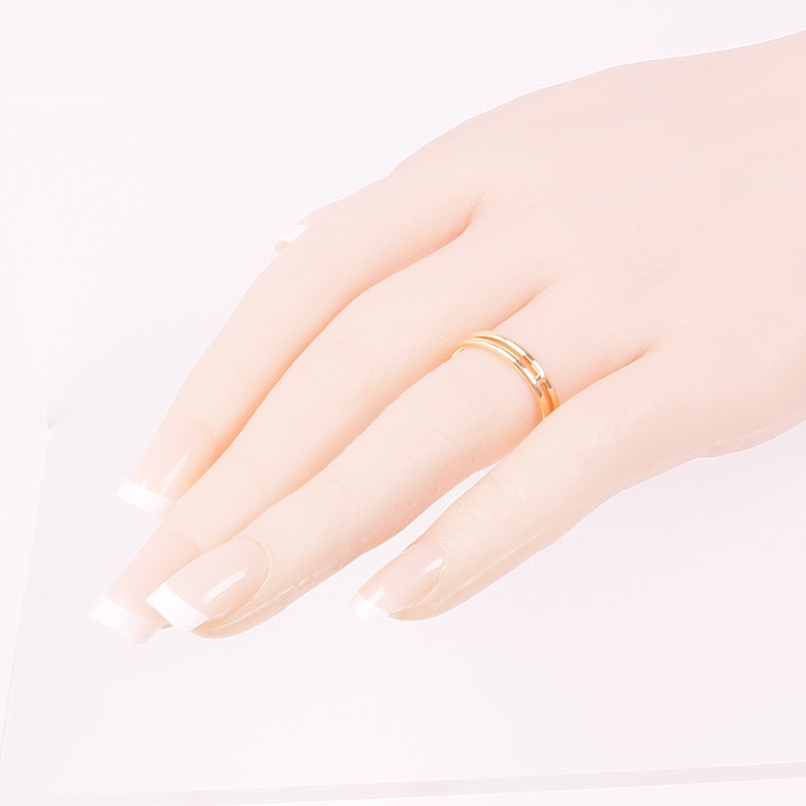 HERMES 18K玫瑰金Ariane Wedding Band戒指Hermes#58/US#8.25