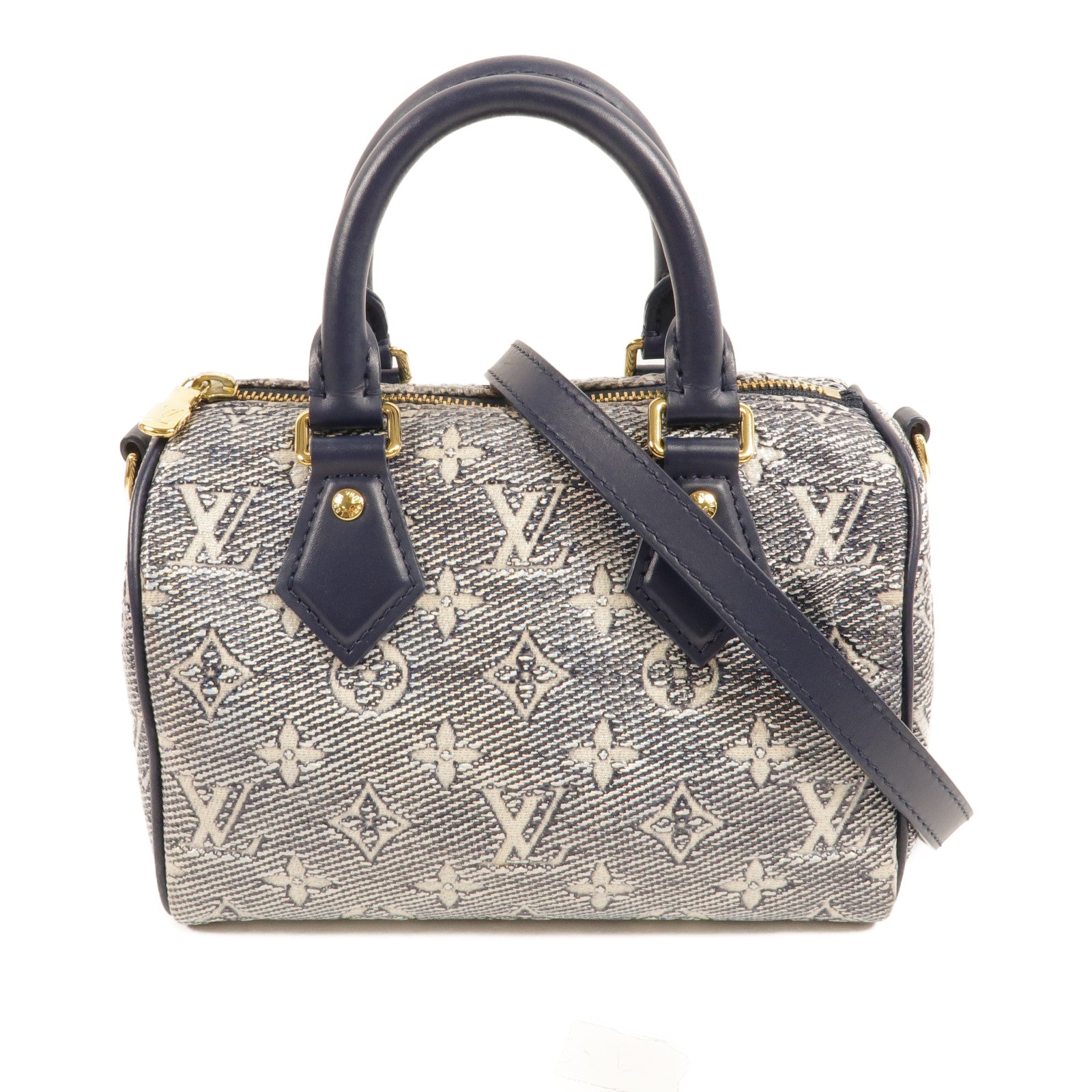 LOUIS VUITTON Laminated Jacquard Speedy Bandouliere 20手挽肩背兩用袋