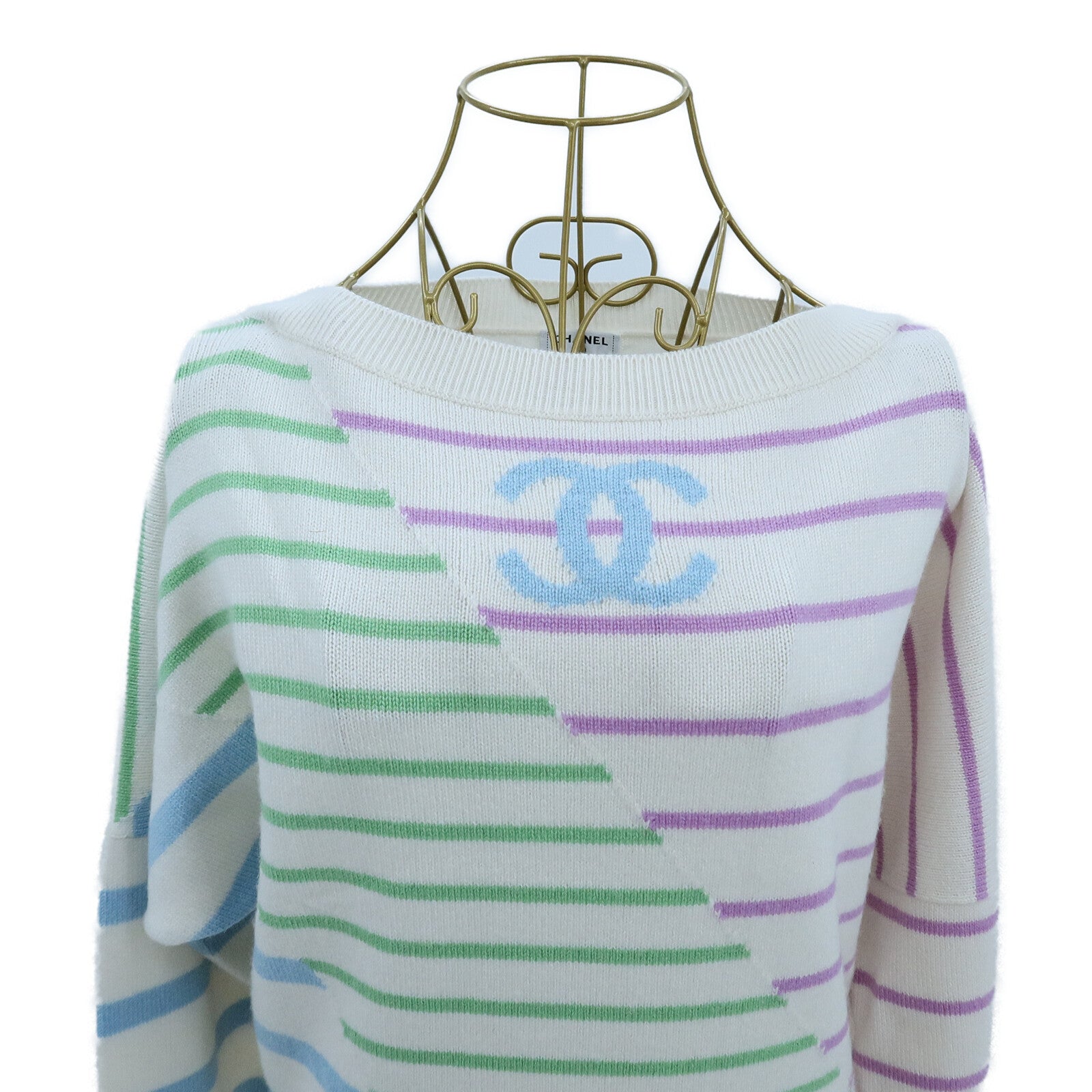 CHANEL Cashmere Coco Mark Knit Sweater針織