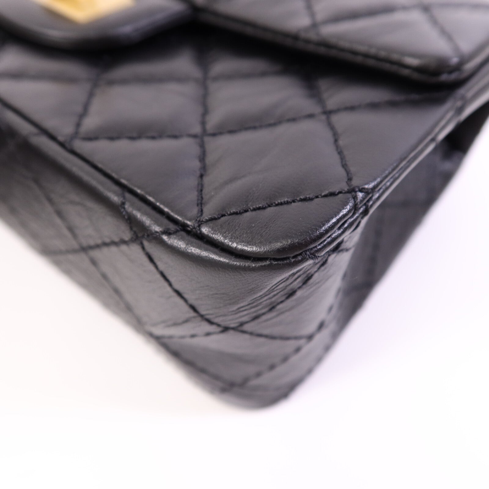 CHANEL 牛皮皮革Mini 2.55金扣鏈帶肩背袋