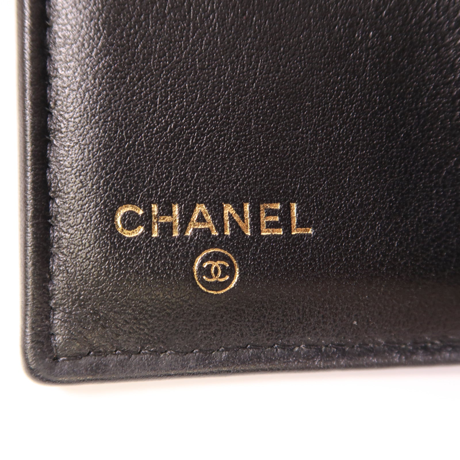 CHANEL CC GHW Wallet Calfskin Leather Navy/Black