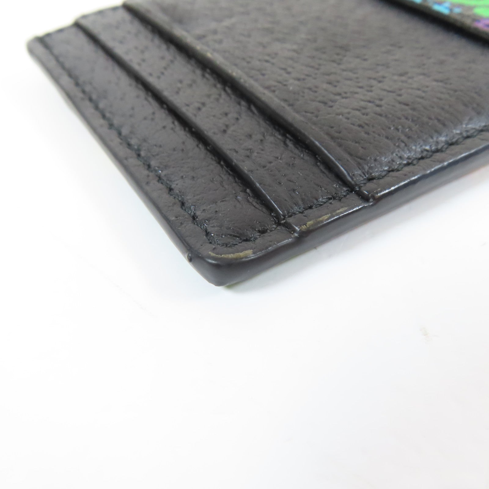 GUCCI 牛皮皮革/塗層帆布Card Case卡片套黑色/彩色