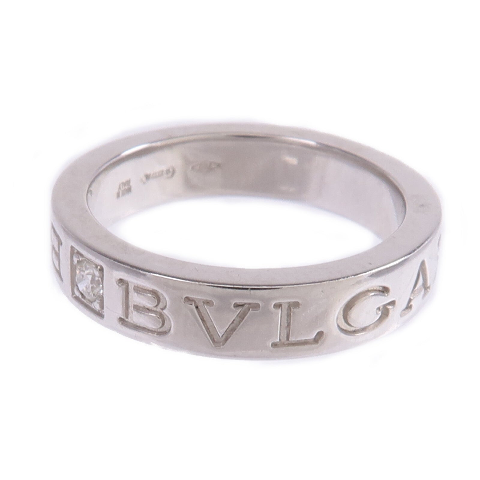 BVLGARI 【激減優惠】18K白金B.zero 1 Ring鑽石戒指US#5