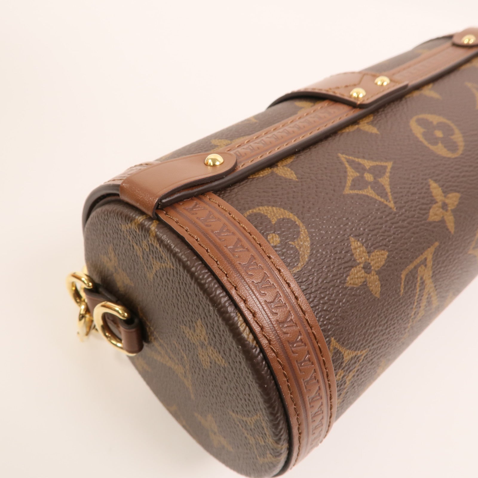 LOUIS VUITTON Monogram Papillon Trunk金扣手挽肩背兩用袋棕色