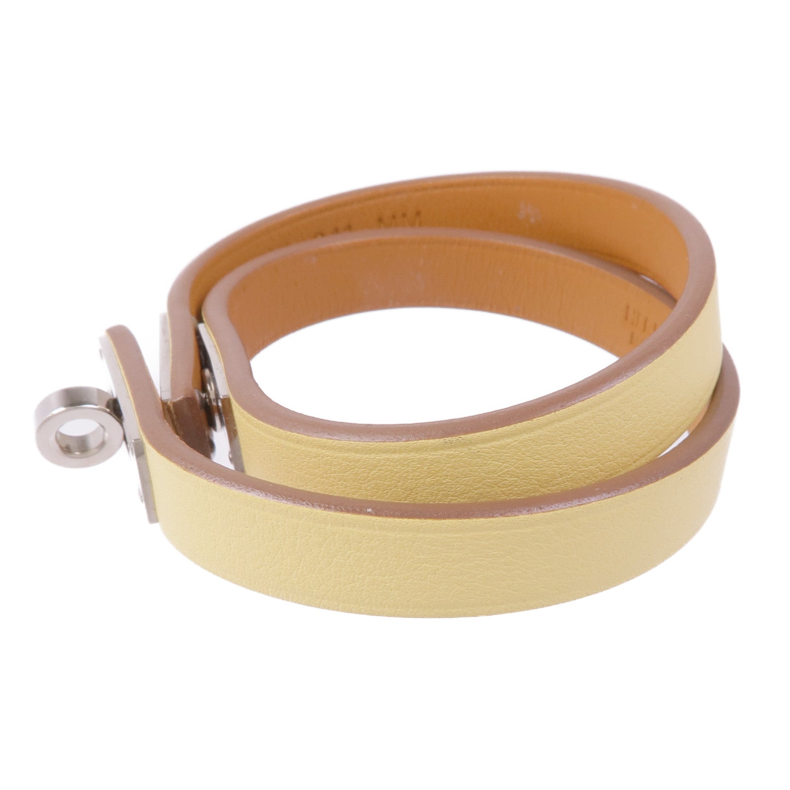 HERMES Swift皮革Kelly Double Tour銀扣手帶