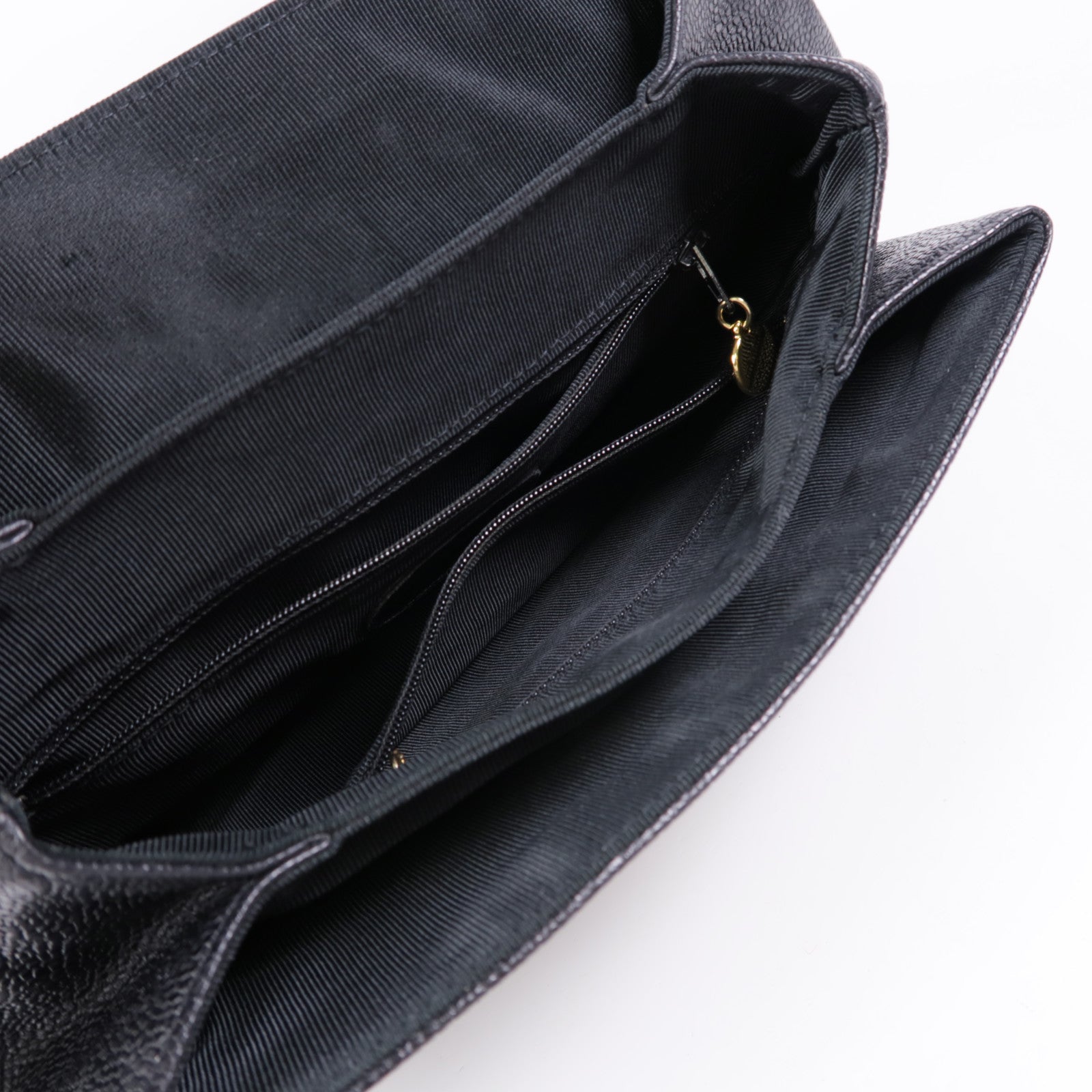 CHANEL 牛皮皮革Backpack金扣鏈帶背包