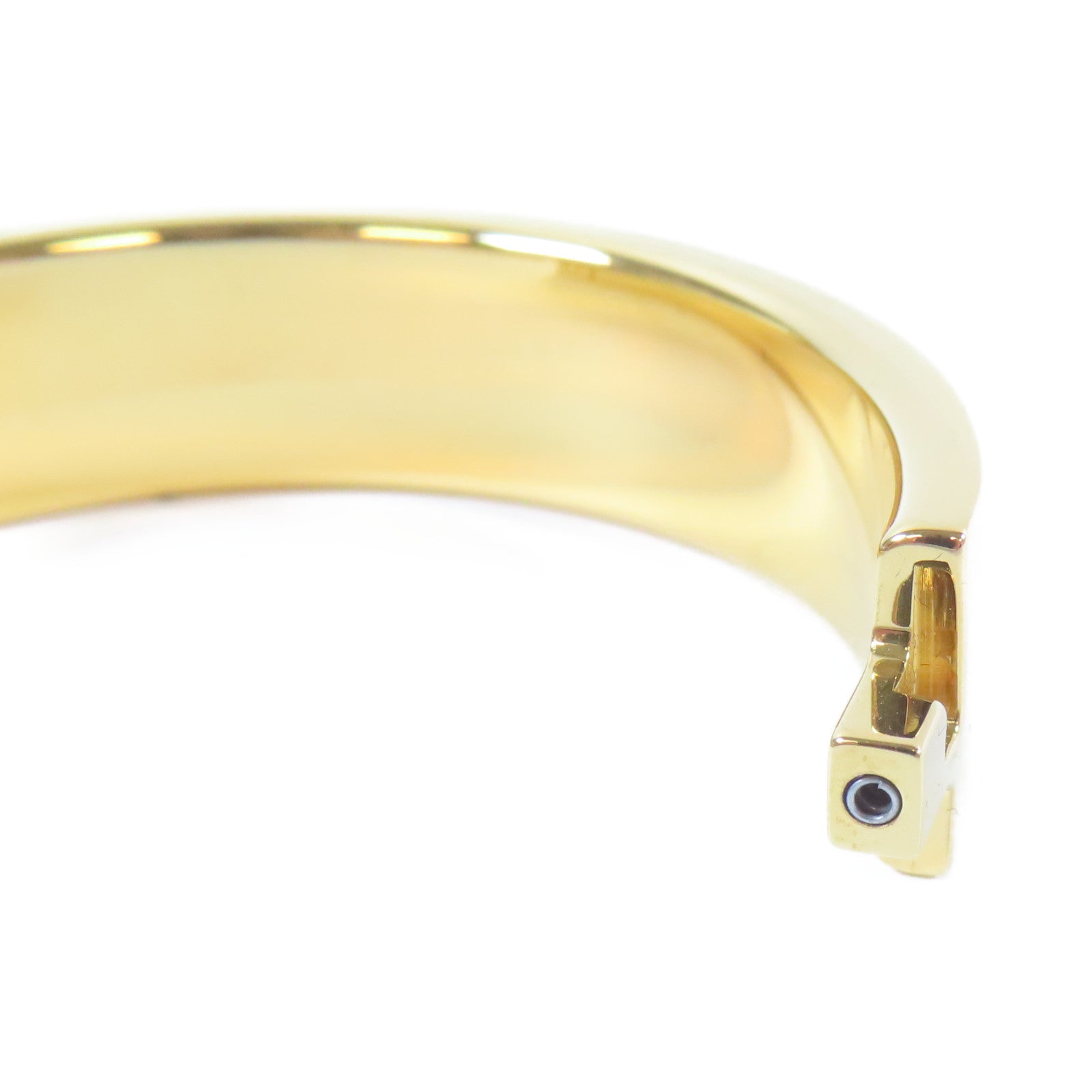 HERMES 金屬Clic H Bracelet手鐲白色/金色#16cm