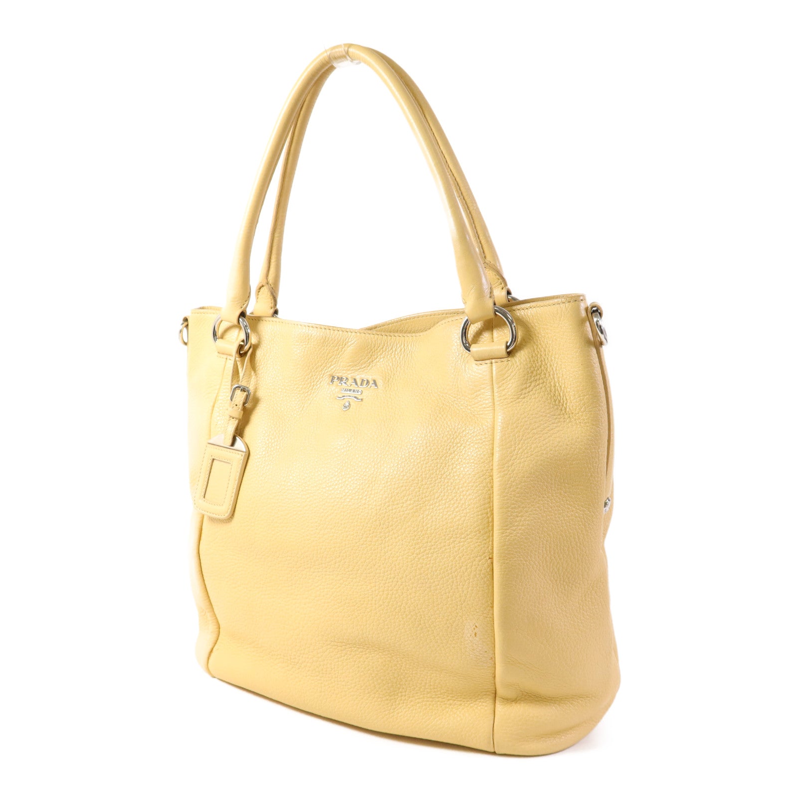 PRADA 牛皮皮革Vitello Daino 2 Way Shoulder Bag銀扣手挽肩背兩用袋