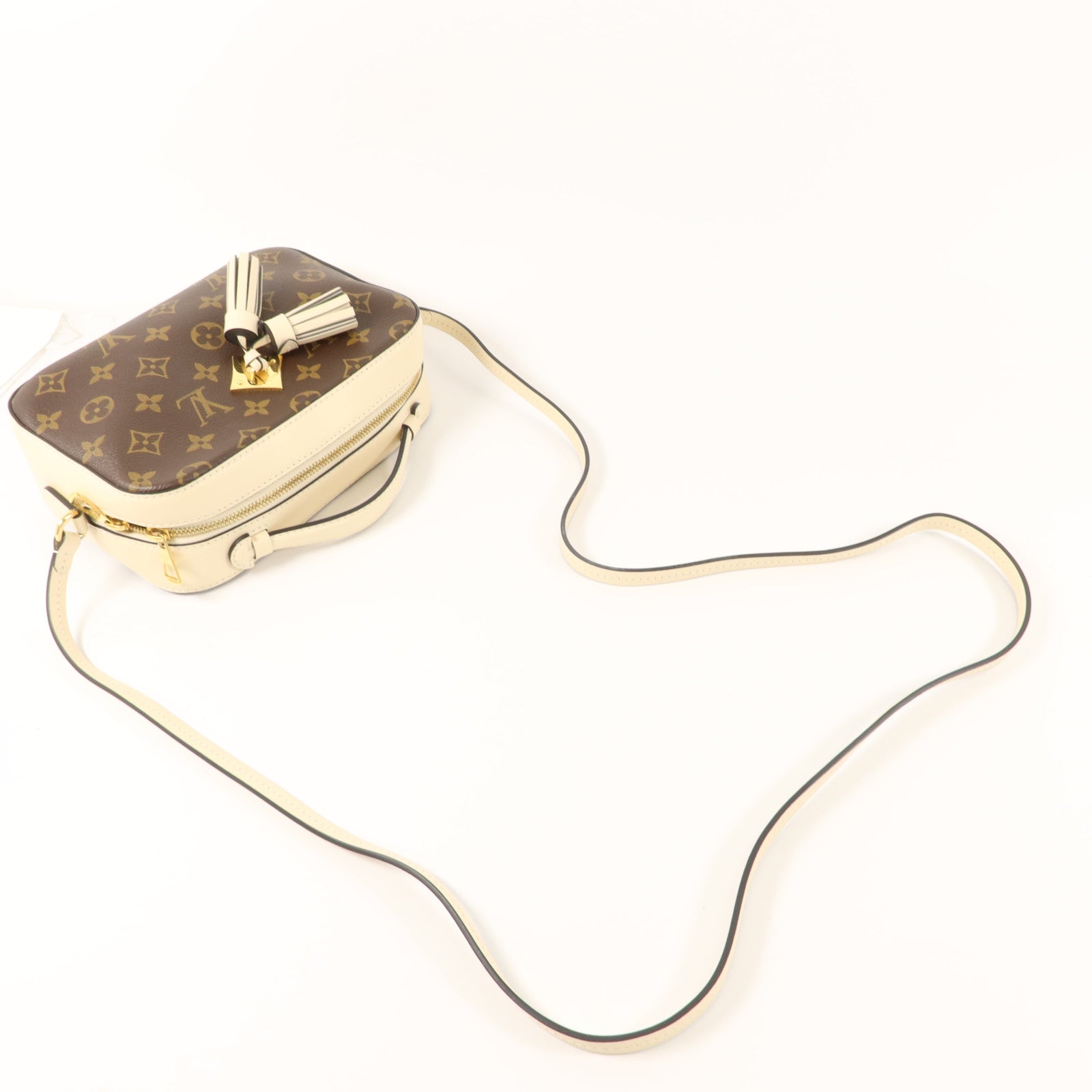 LOUIS VUITTON Monogram Saintonge金扣手挽肩背兩用袋