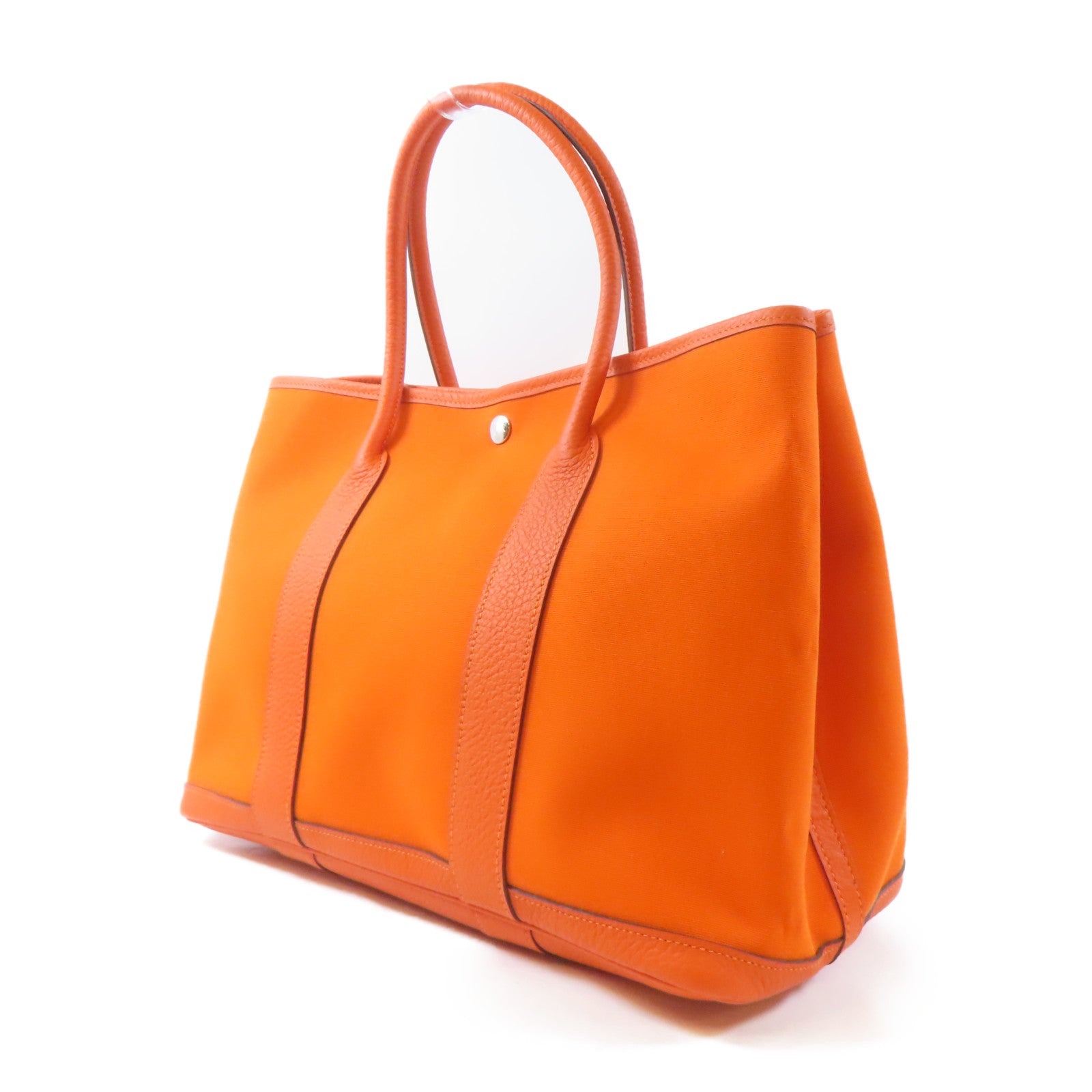 HERMES (PRICE DOWN) PHW Garden Party PM Tote Bag Handbag Negonda Leather Orange