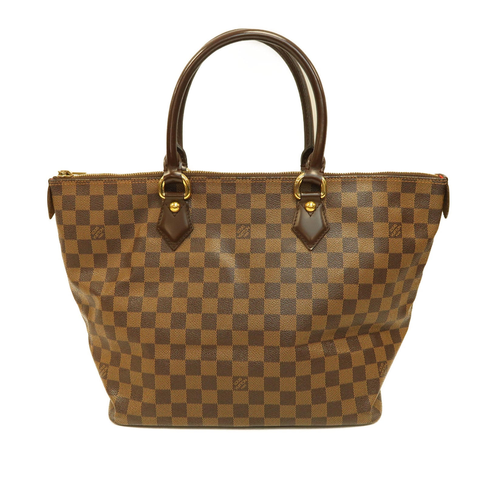 LOUIS VUITTON 【激減優惠】Damier Saleya MM金扣肩背袋啡色