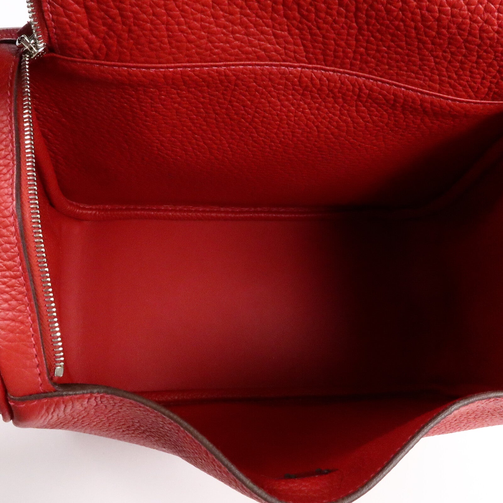 HERMES Clemence皮革Lindy 26手挽肩背兩用袋Rouge Casaque