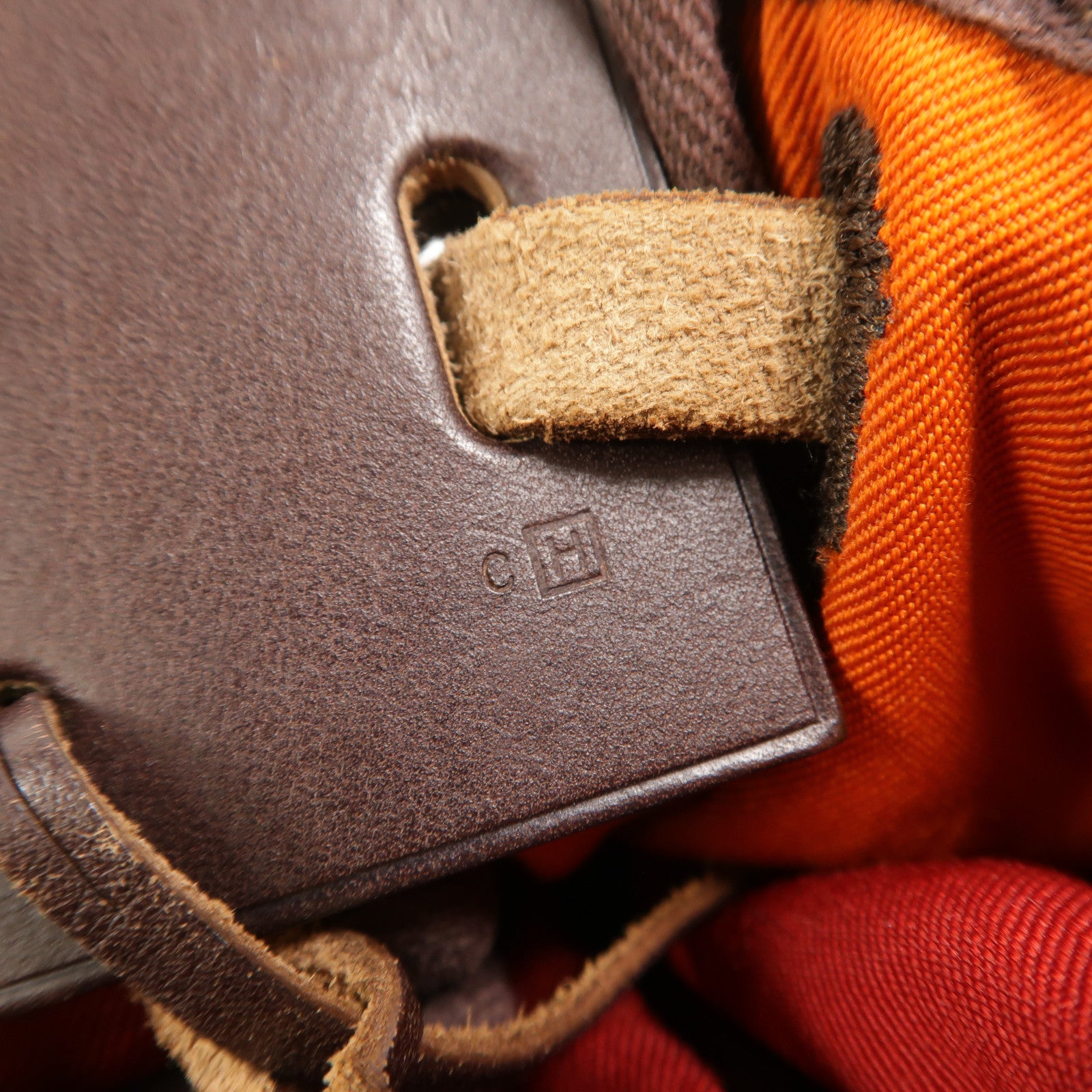 HERMES 帆布Herbag Cabas PM肩背袋Rouge Casaque