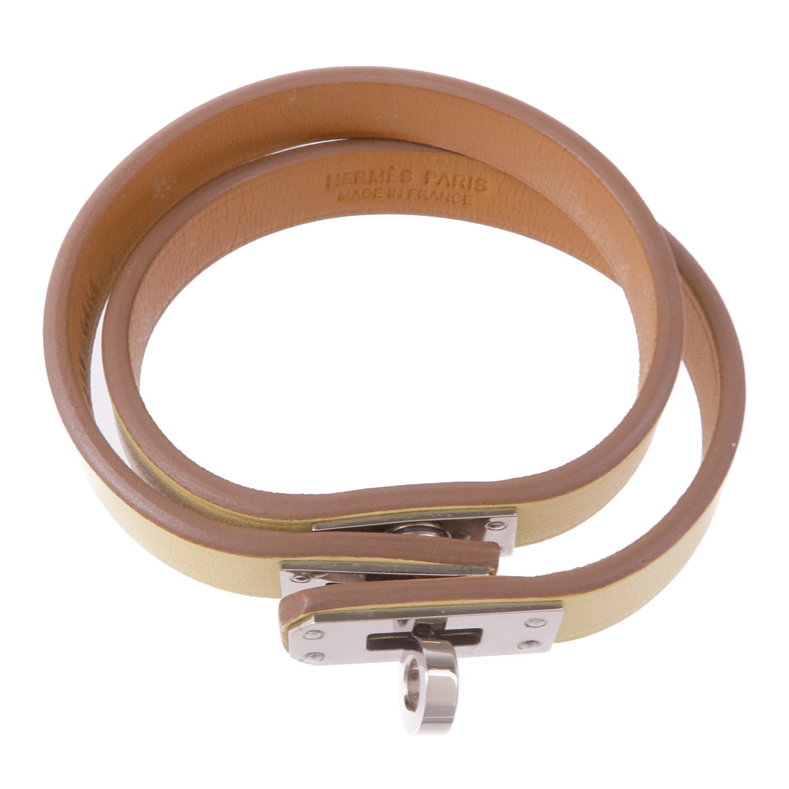 HERMES Swift皮革Kelly Double Tour銀扣手帶