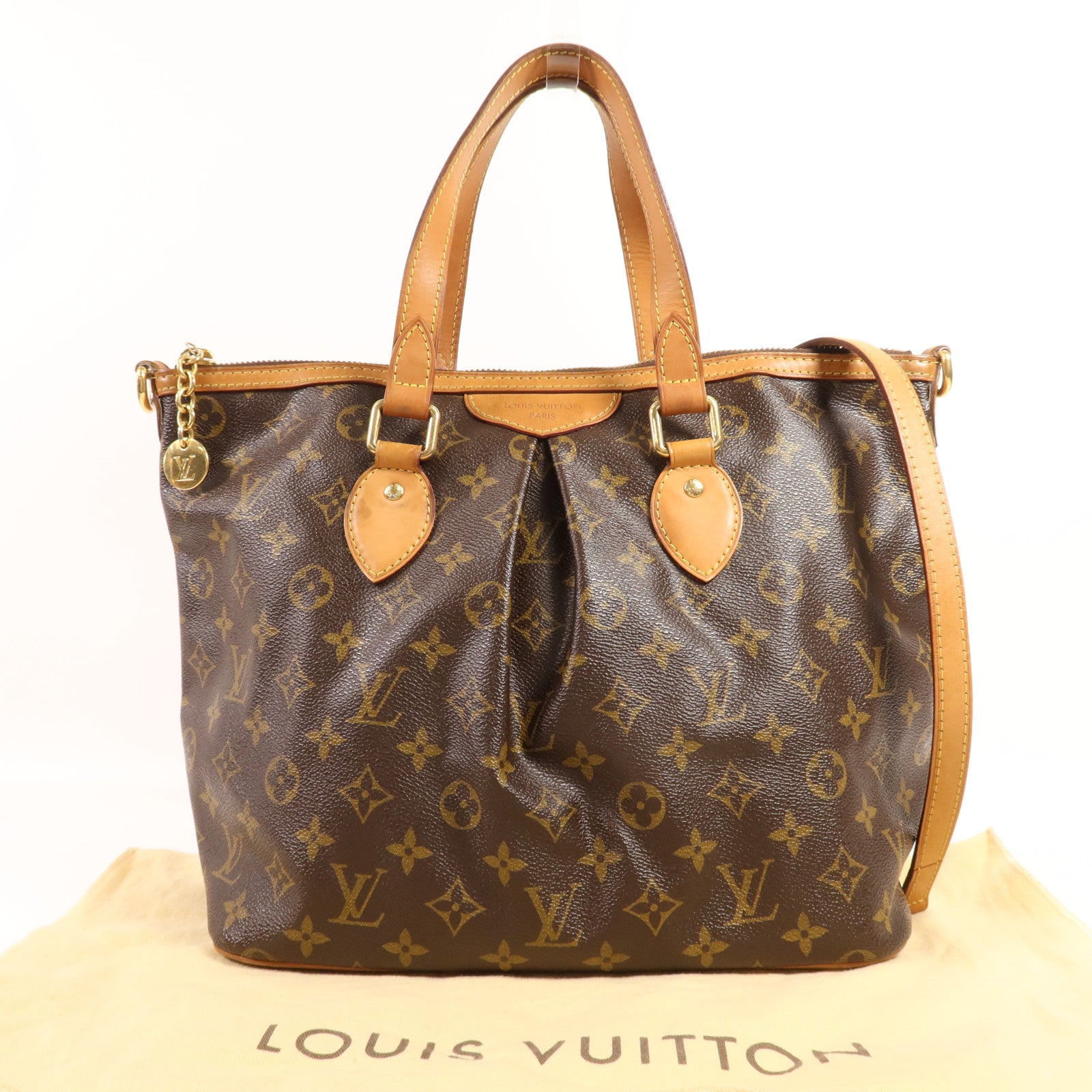 LOUIS VUITTON Monogram Palermo PM金扣手挽肩背兩用袋