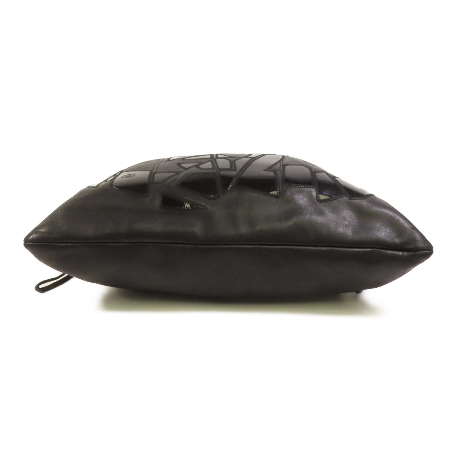 CHANEL 羊皮皮革Chain shoulder Bag銀扣鏈帶肩背袋