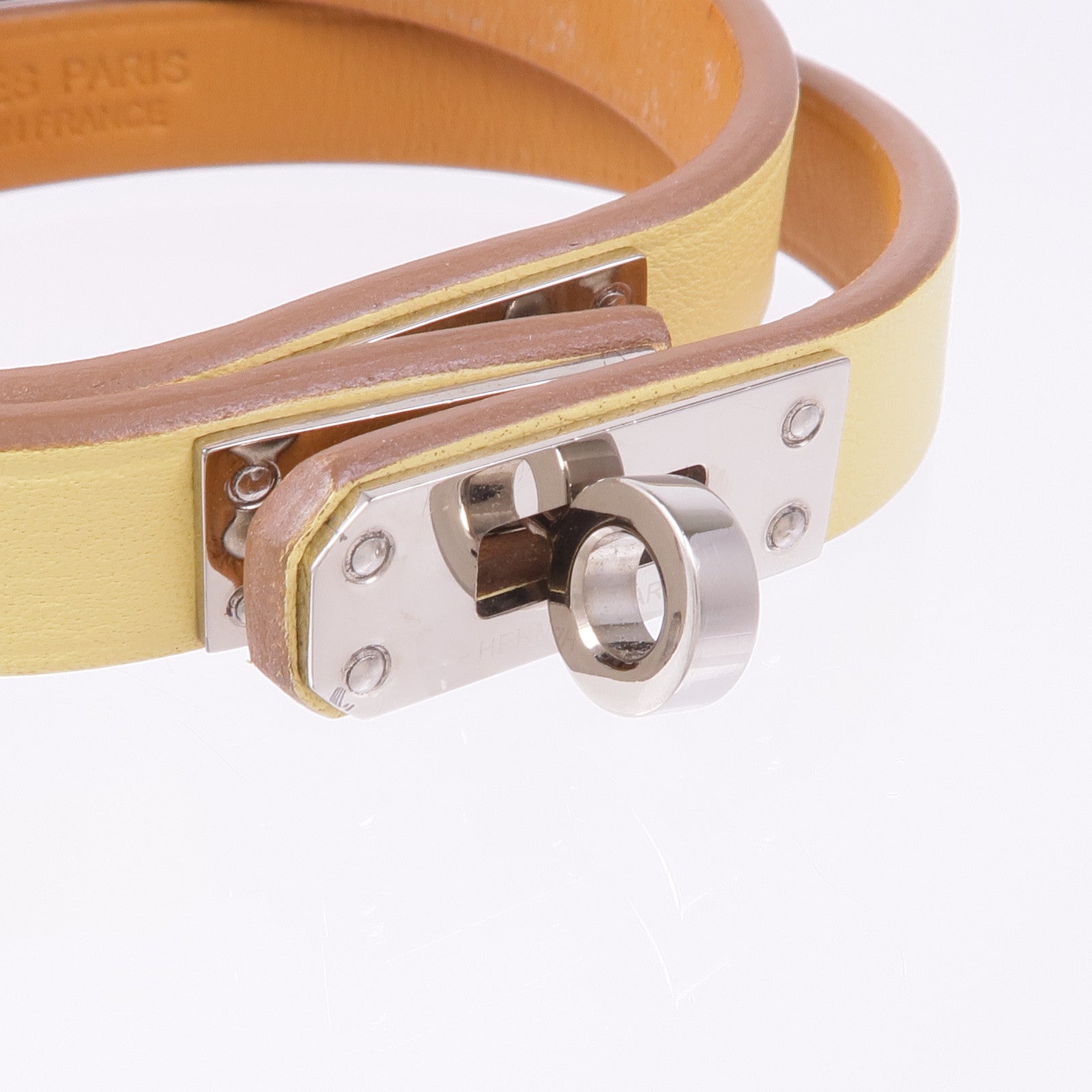 HERMES Swift皮革Kelly Double Tour銀扣手帶