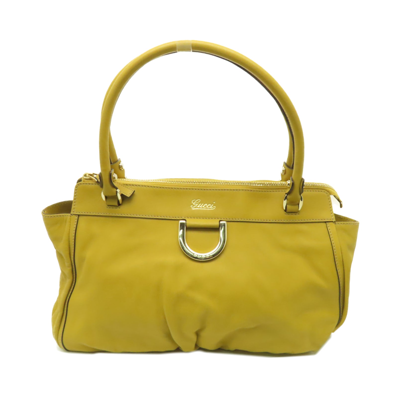 GUCCI 【激減優惠】牛皮皮革Shoulder Bag金扣肩背袋啡色
