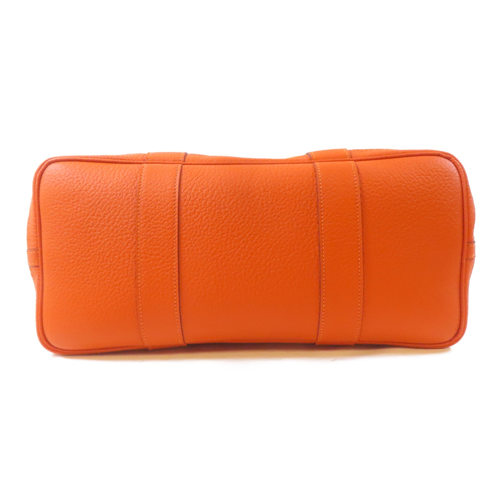HERMES (PRICE DOWN) PHW Garden Party PM Tote Bag Handbag Negonda Leather Orange